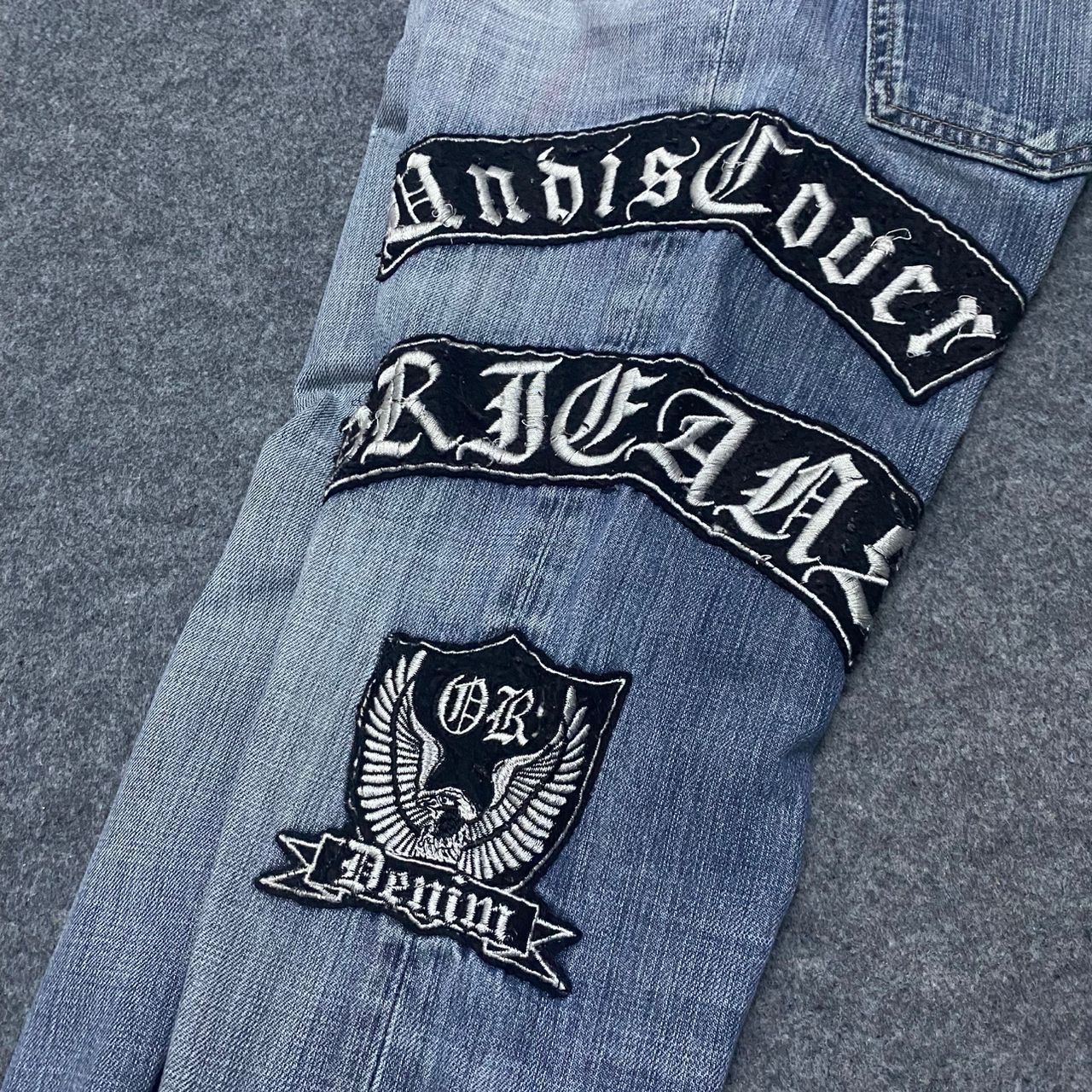 If Six Was Nine Origin Jeans Patchwork Japanese Brand Flare Denim Size US 30 / EU 46 - 9 Thumbnail