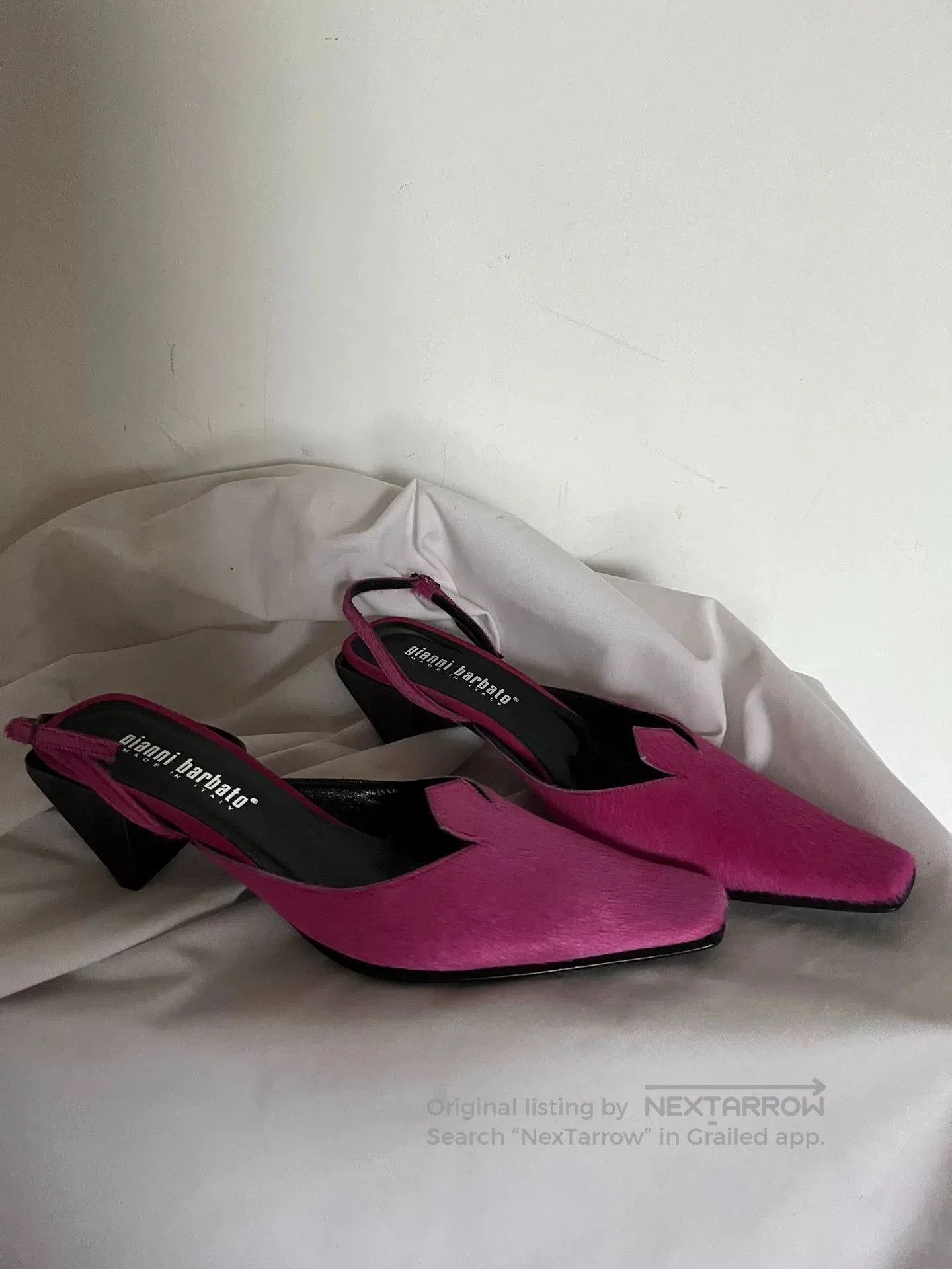 Gianni Barbato Gianni Barbato Pink Furry High Heels. Size US 5 / IT 35 - 2 Thumbnail