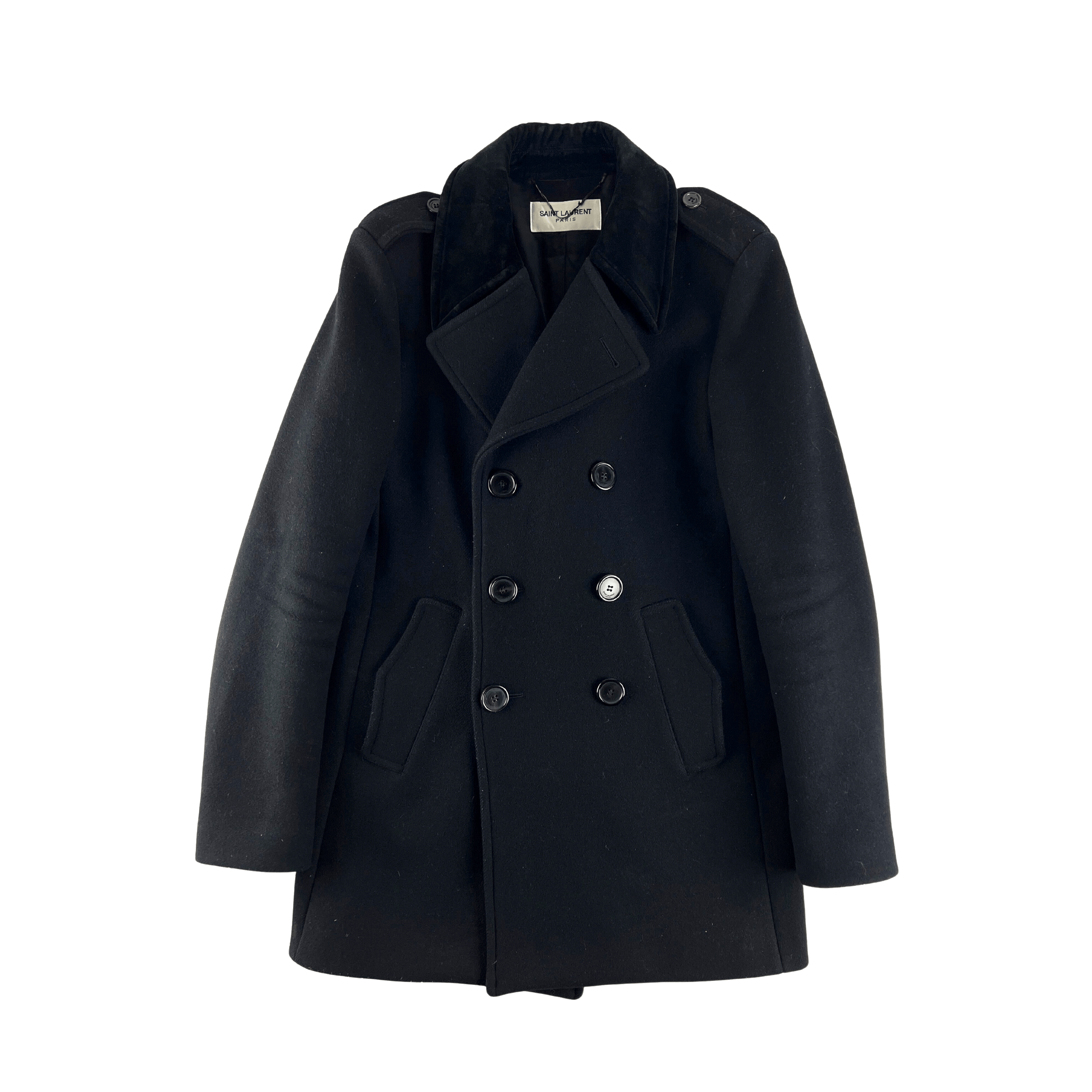 Saint Laurent Paris Saint Laurent Velvet Peacoat Size US S / EU 44-46 / 1 - 2 Thumbnail