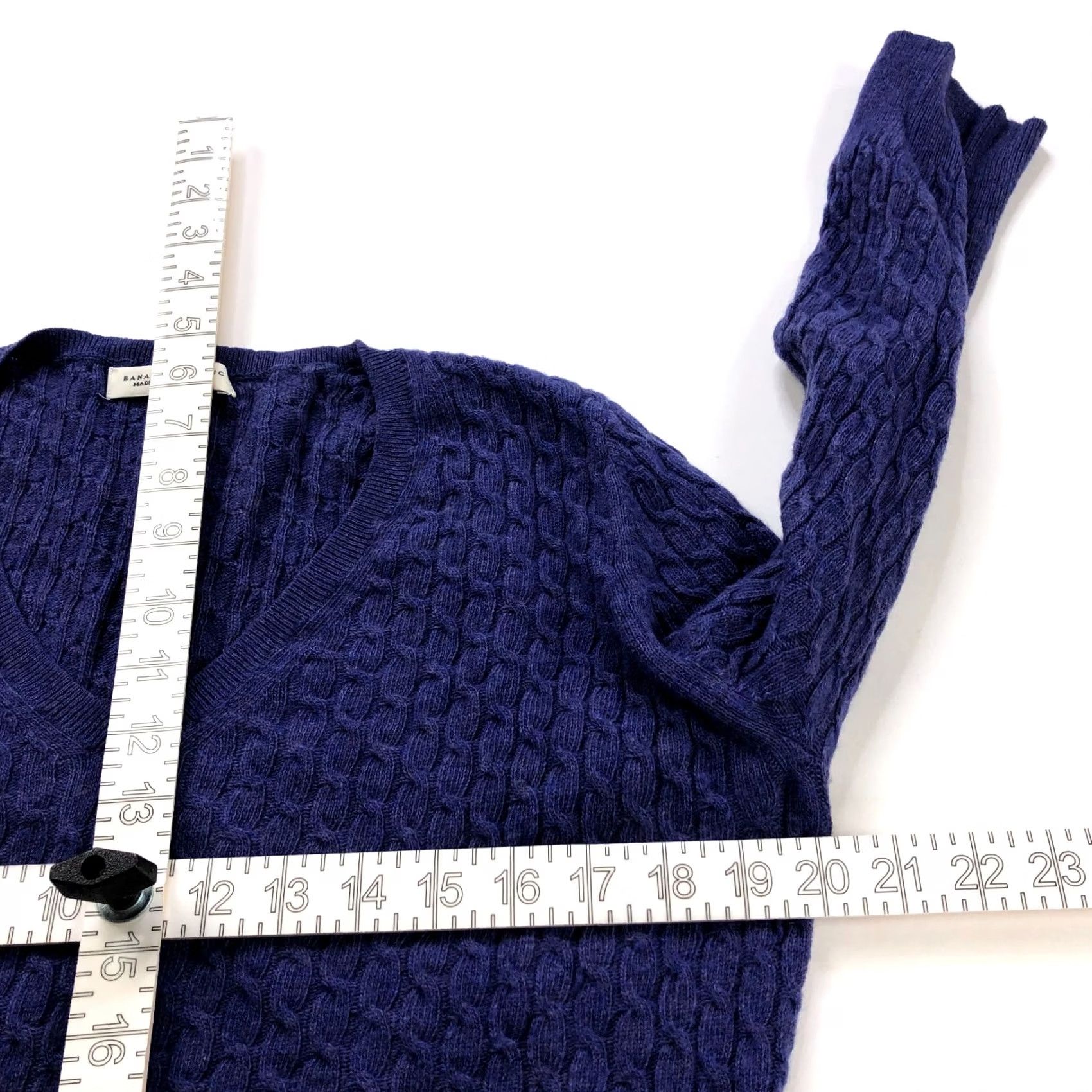 Brooks Brothers Banana Republic XL Wool Cashmere Knit Pullover Sweater Purple Size L / US 10 / IT 46 - 4 Thumbnail