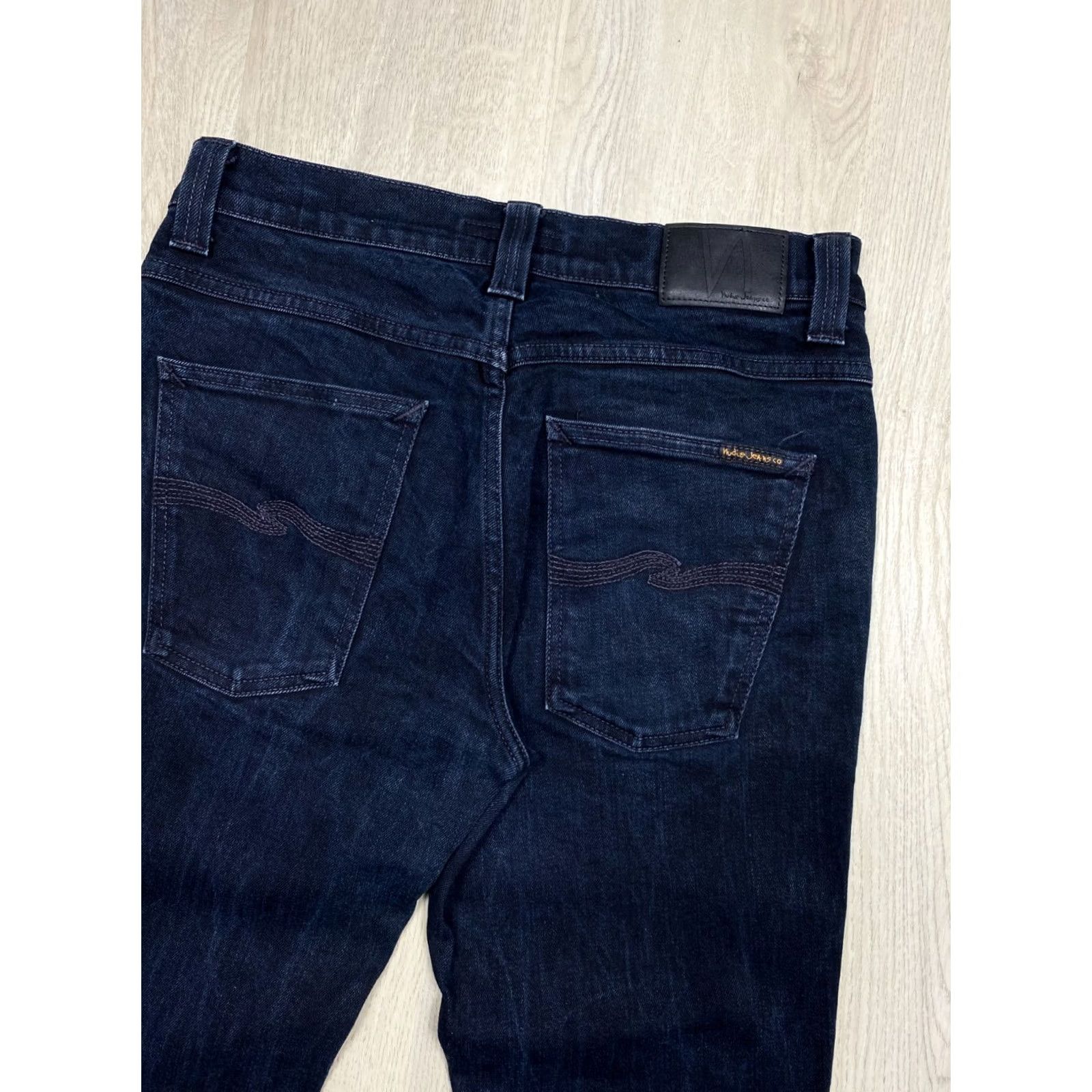Nudie Jeans Nudie Jeans Grim Tim Denim Jeans Slim Mens Size 34 Blue Cotton 34 Inseam 32 Vintage No Pattern Solid Straight Shirt/Jeans Mens 34 Size US 34 / EU 50 - 2 Thumbnail