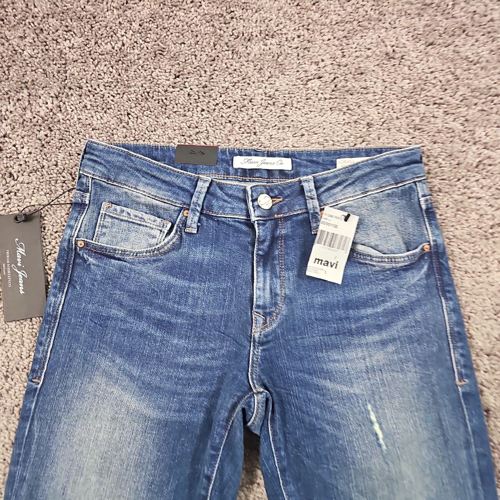Mavi Mavi Jeans Women 27 Skinny Ankle Mid Rise Stretch Casual Adriana 25x27 Denim Blue Cotton Polyester Spandex Regular Inseam 27 Size 27" / US 4 / IT 40 - 2 Thumbnail
