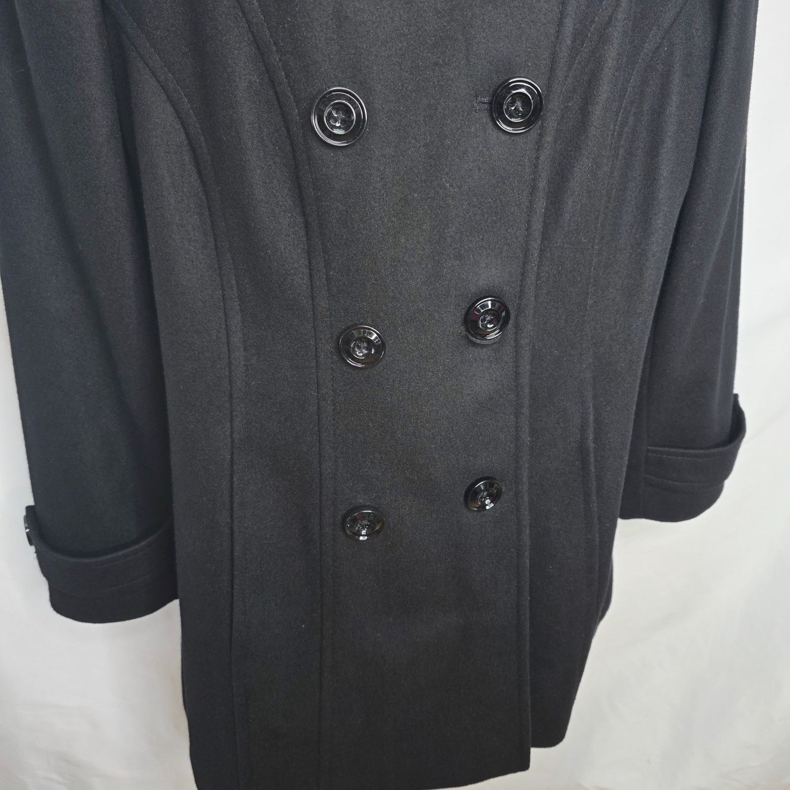 Anne Klein Anne Klein Wool Blend Double Breasted Long Sleeve Coat Size XL / US 12-14 / IT 48-50 - 6 Thumbnail