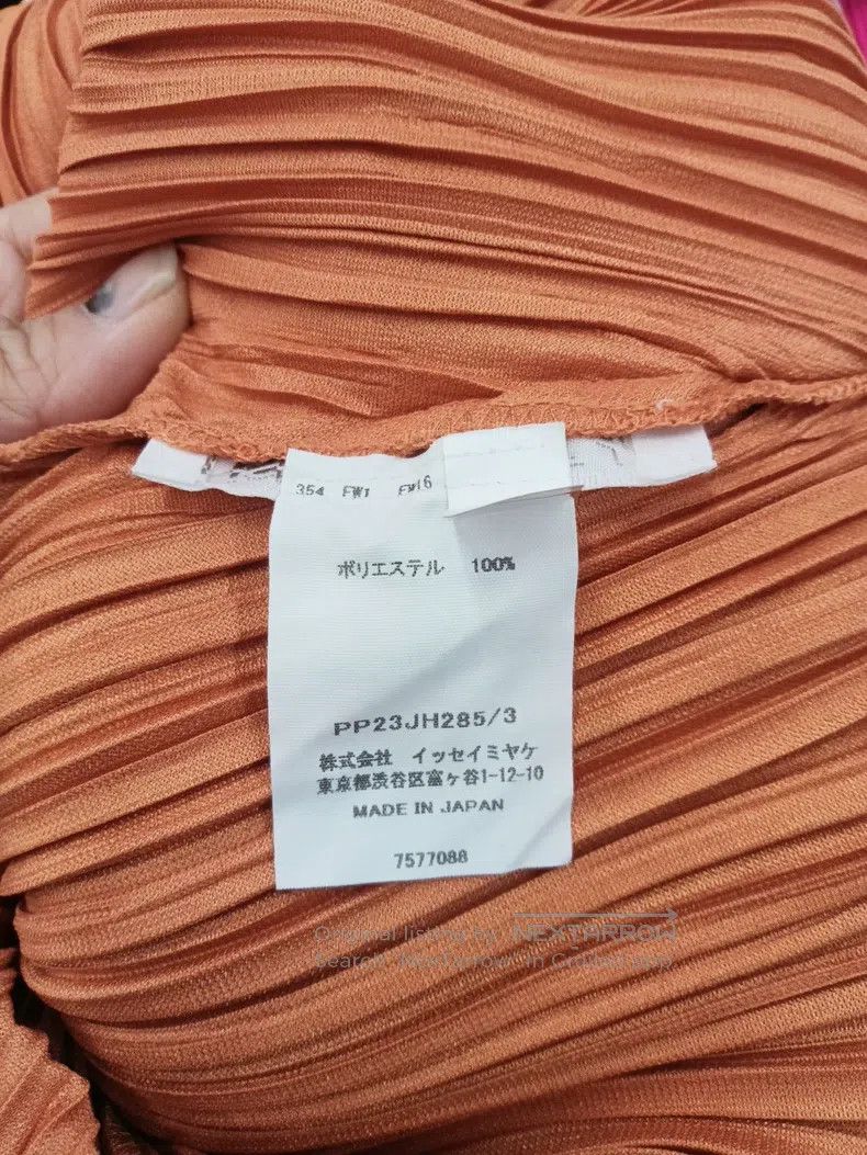 Issey Miyake Issey Miyake Orange Pleated Dress Size L / US 10 / IT 46 - 3 Thumbnail