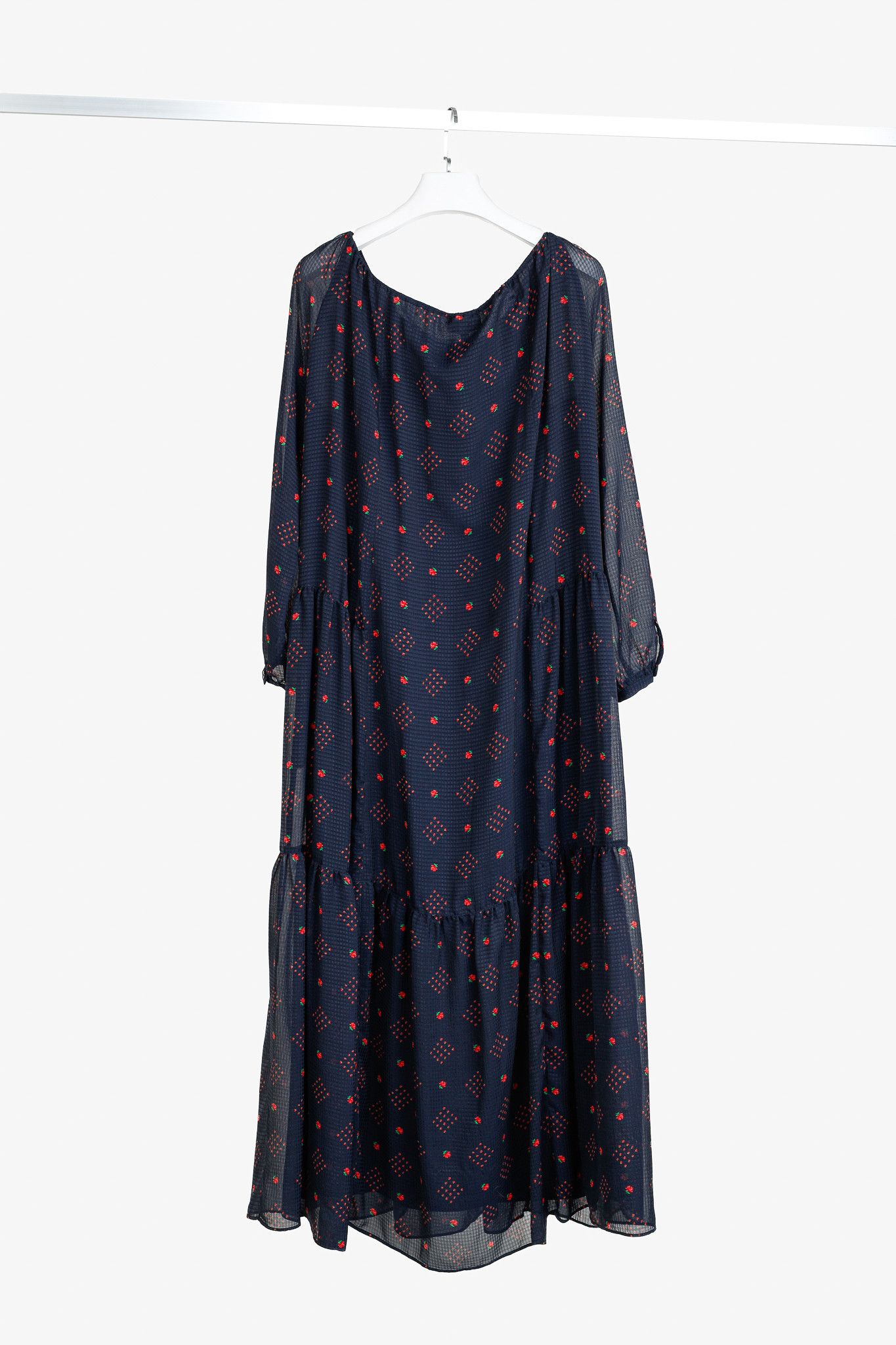 Paul & Joe Paul & Joe Chaland Marine Chiffon Long-Sleeve Maxi Dress Size M / US 6-8 / IT 42-44 - 2 Thumbnail