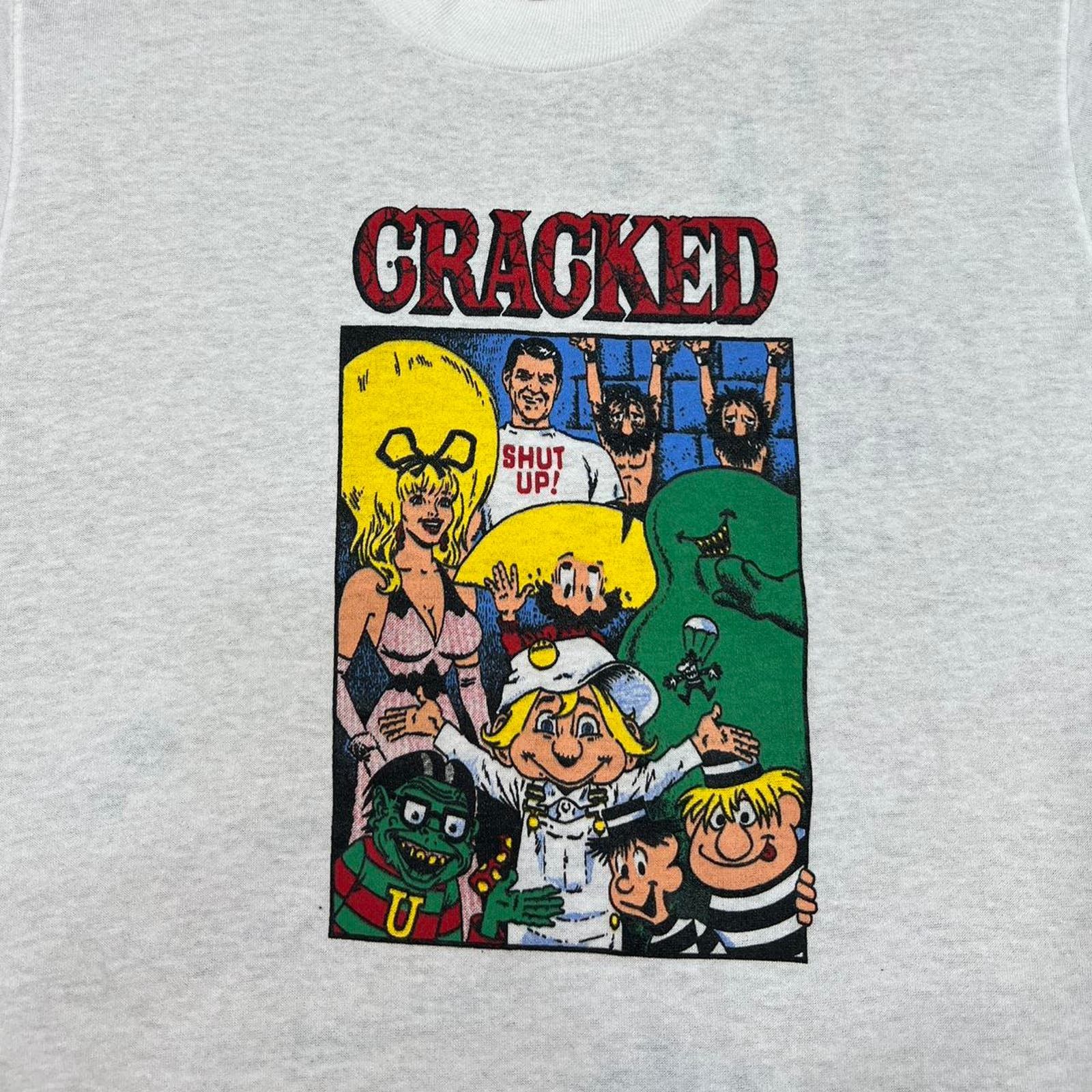 Vintage VINTAGE 90S SINGLE STITCH CRACKED SHUT UP RAEGAN PROMO TEE: Size US M / EU 48-50 / 2 - 2 Thumbnail