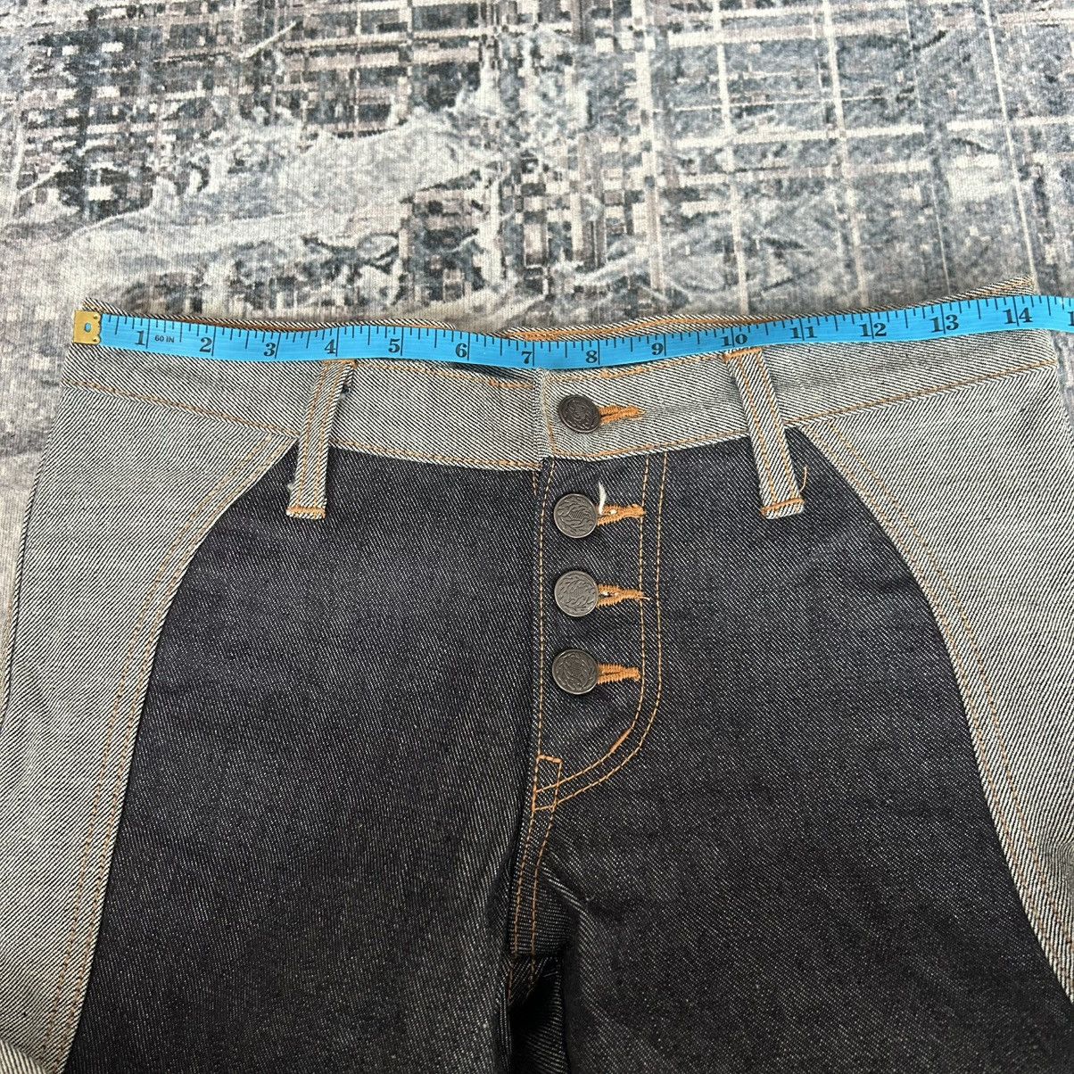 Japanese Brand Super Flared Rockstar Punk Jeans Size US 28 / EU 44 - 18 Thumbnail