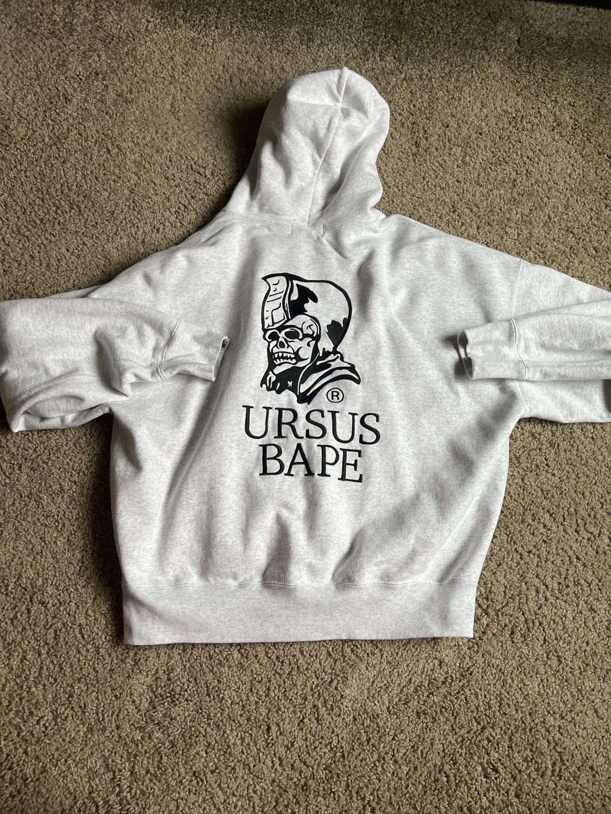 image of Ursus Bape Zip-Up in White, Men's (Size Medium)