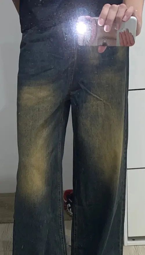 Japanese Brand Nozomi x Katou Washed vintage jeans + chain + belt set Size US 32 / EU 48 - 4 Thumbnail