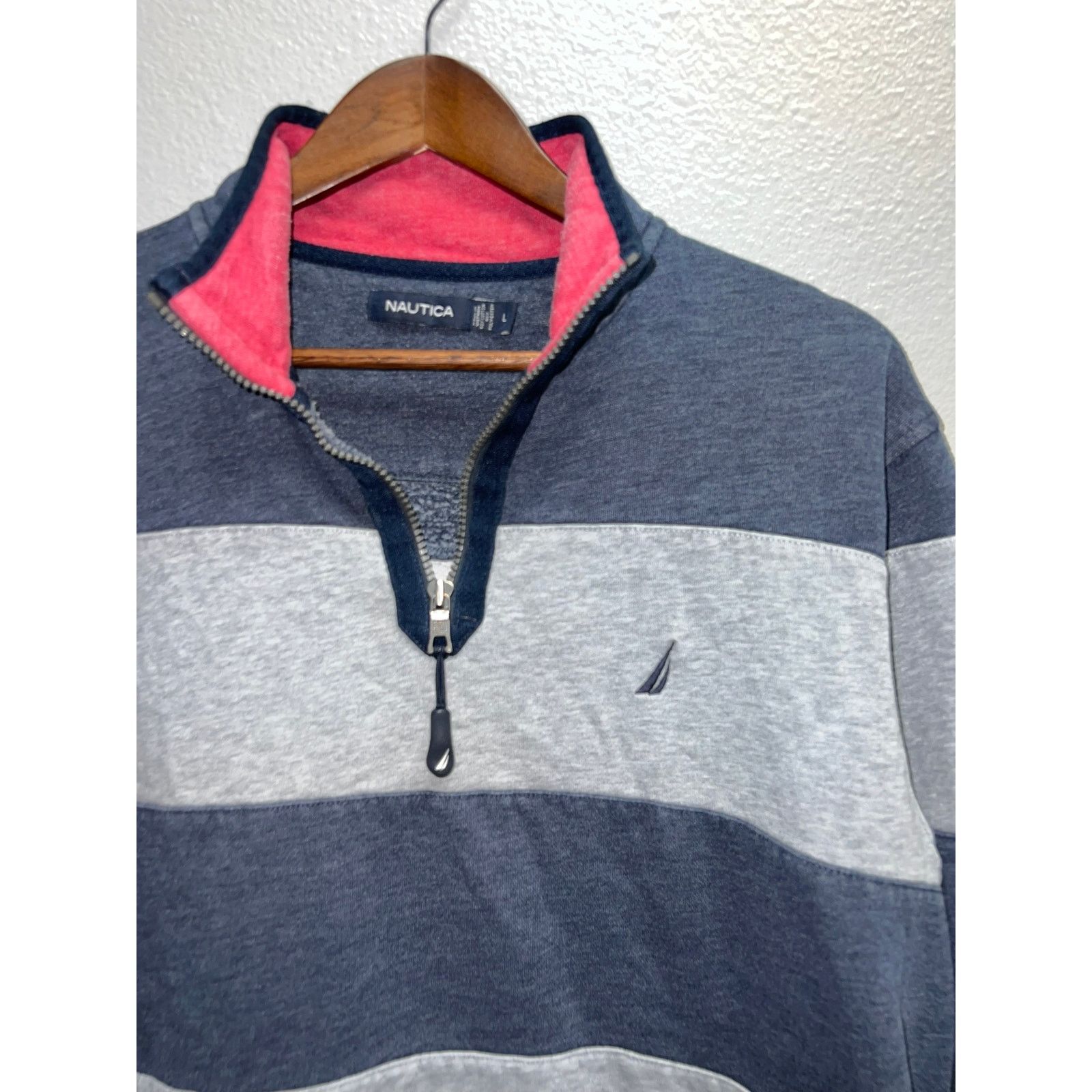 Nautica Nautica Sweatshirt 1/4 Zip Crewneck Blue Gray Boat Large Size US L / EU 52-54 / 3 - 2 Thumbnail