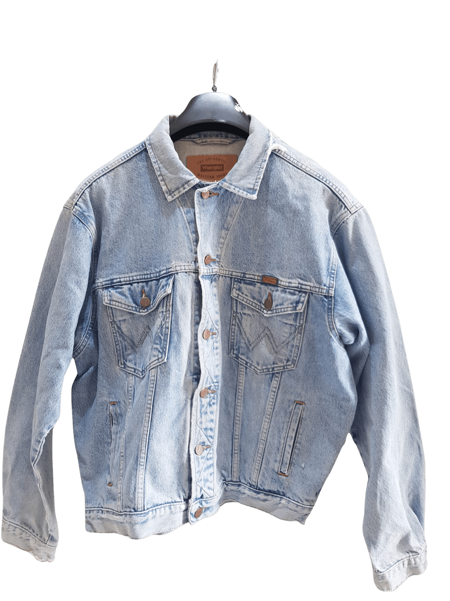 70s Wrangler Vintage Jacket Distressed Denim Stonewash