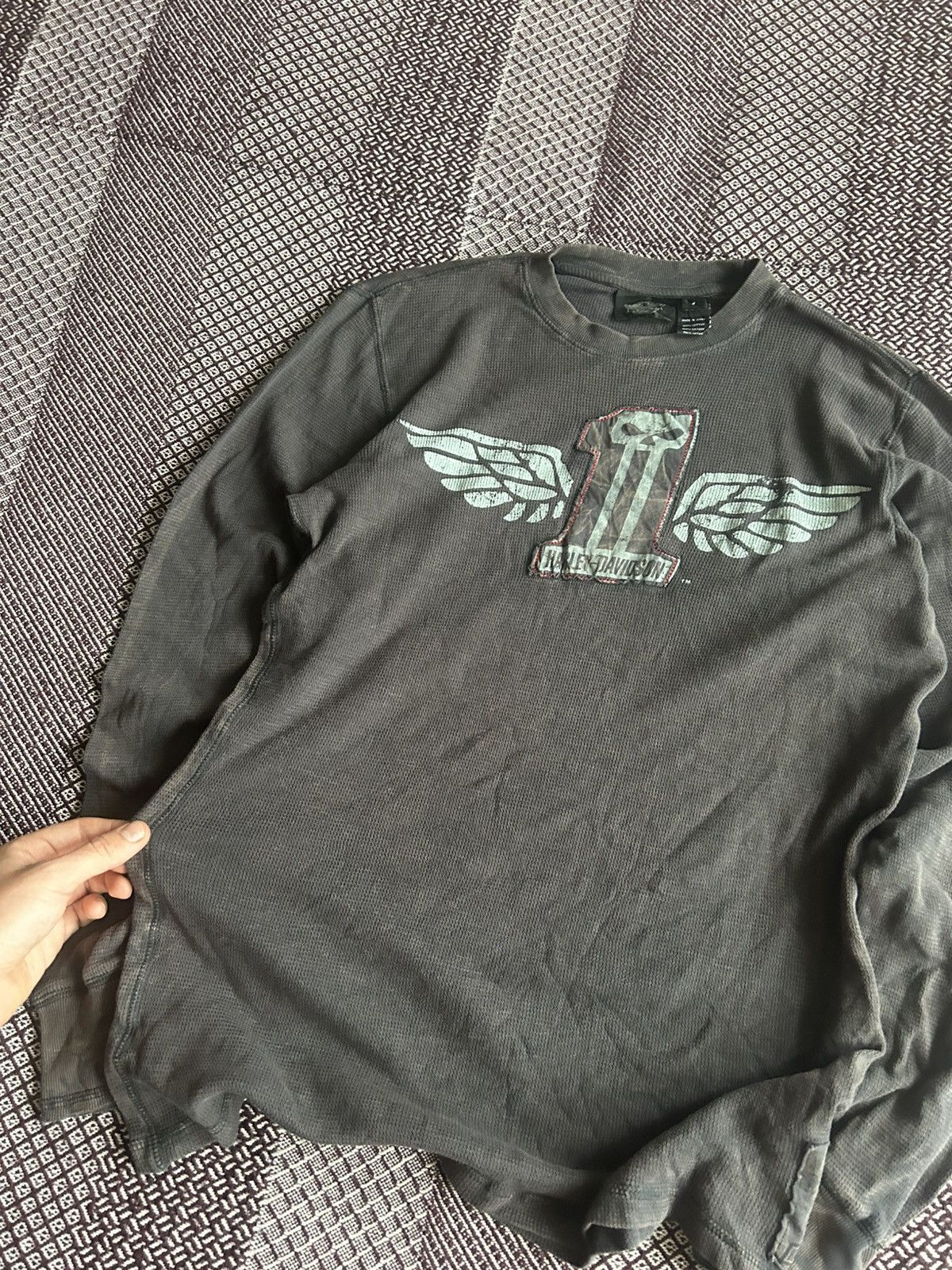 Harley Davidson Vintage Harley Davidson Faded Thrashed Condition Size M Rare Size US M / EU 48-50 / 2 - 8 Thumbnail