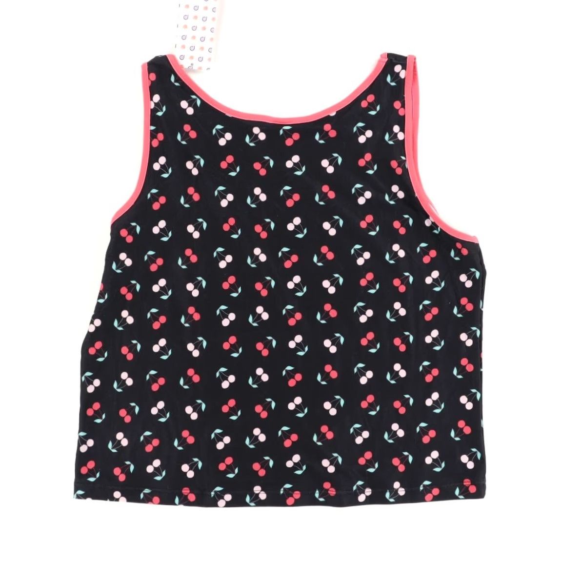 Vintage Pop Fit x Cheek Boss Cherry All Over Print Tank Top Black Women XL Shirt Size XL / US 12-14 / IT 48-50 - 4 Thumbnail