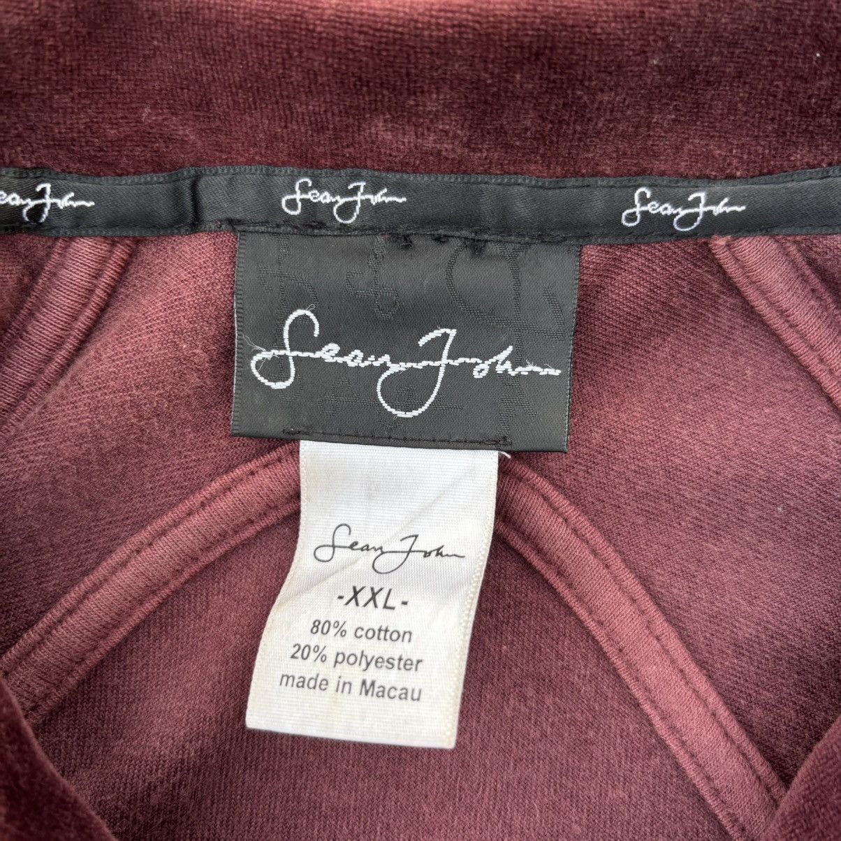 Sean John Burgundy Sean John Velvet Track Jacket Size US XXL / EU 58 / 5 - 5 Thumbnail