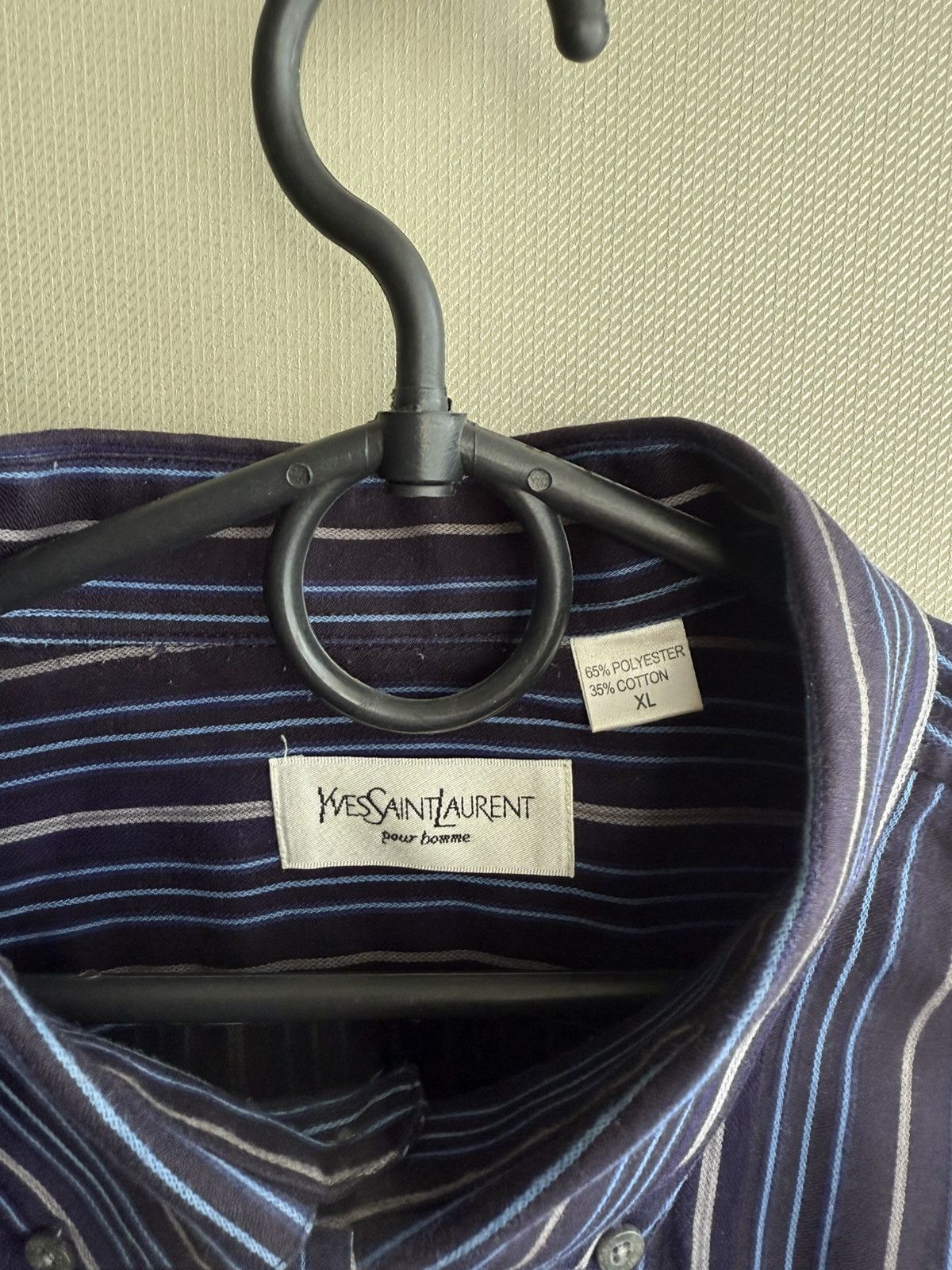 Yves Saint Laurent Vintage YSL YvesSaintLaurent 90s striped short sleeve shirt Size US XL / EU 56 / 4 - 7 Thumbnail