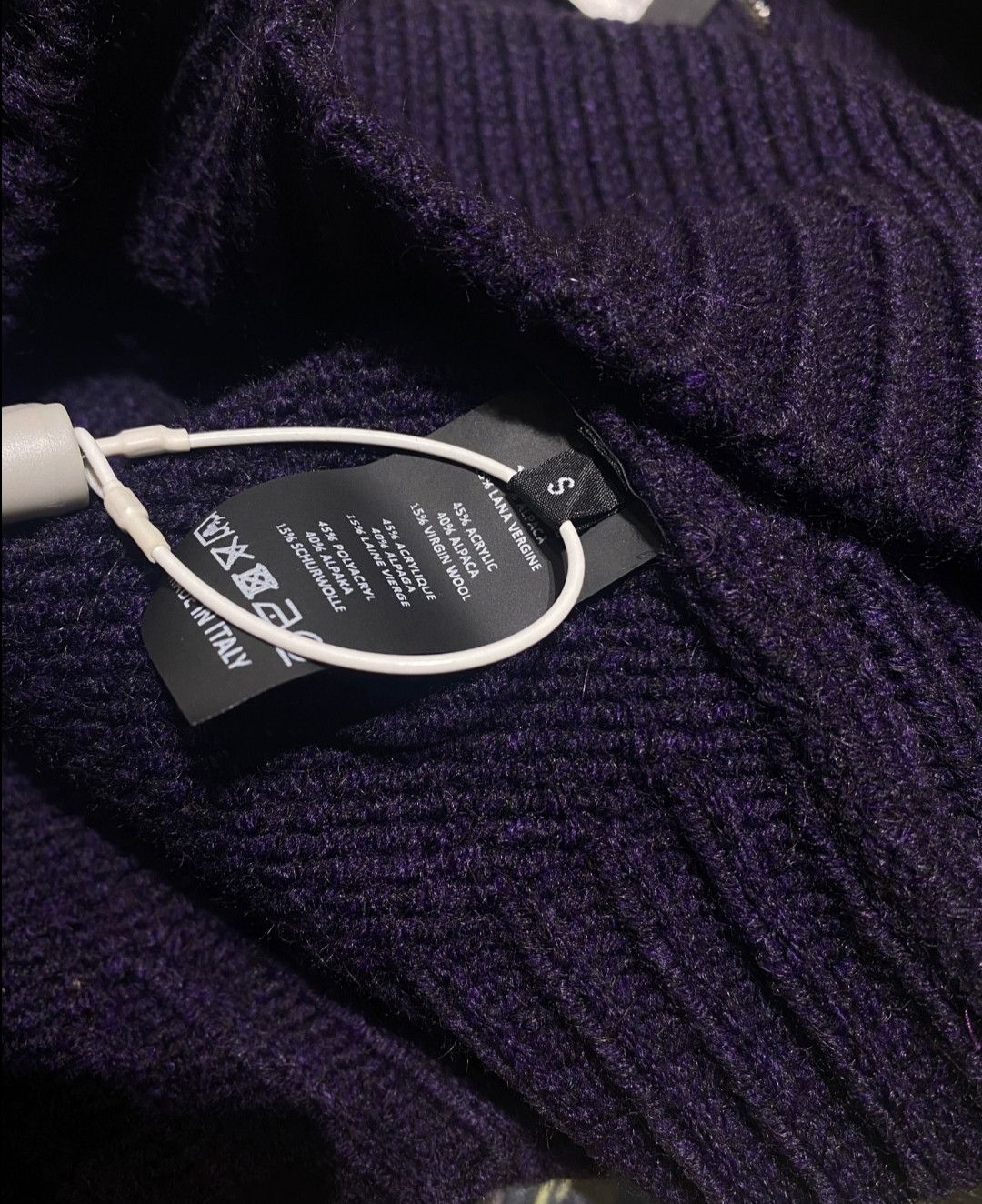 raf simons alphabet zipper sweater