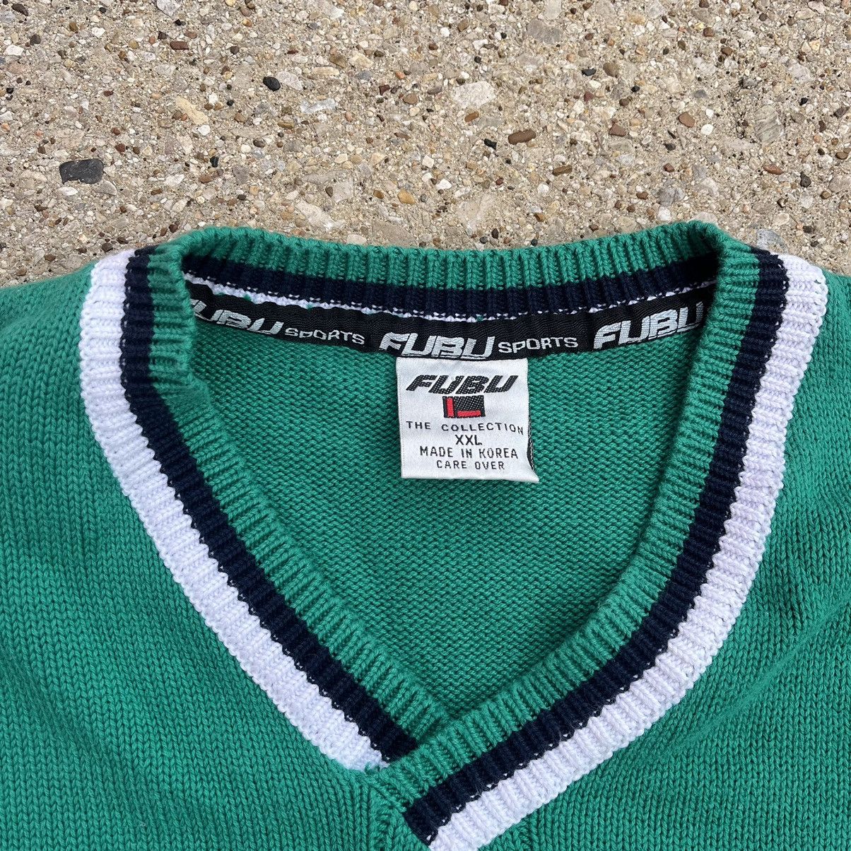 Fubu × Vintage 90s casual Fubu Mint Sweater Vest Size US XXL / EU 58 / 5 - 3 Thumbnail