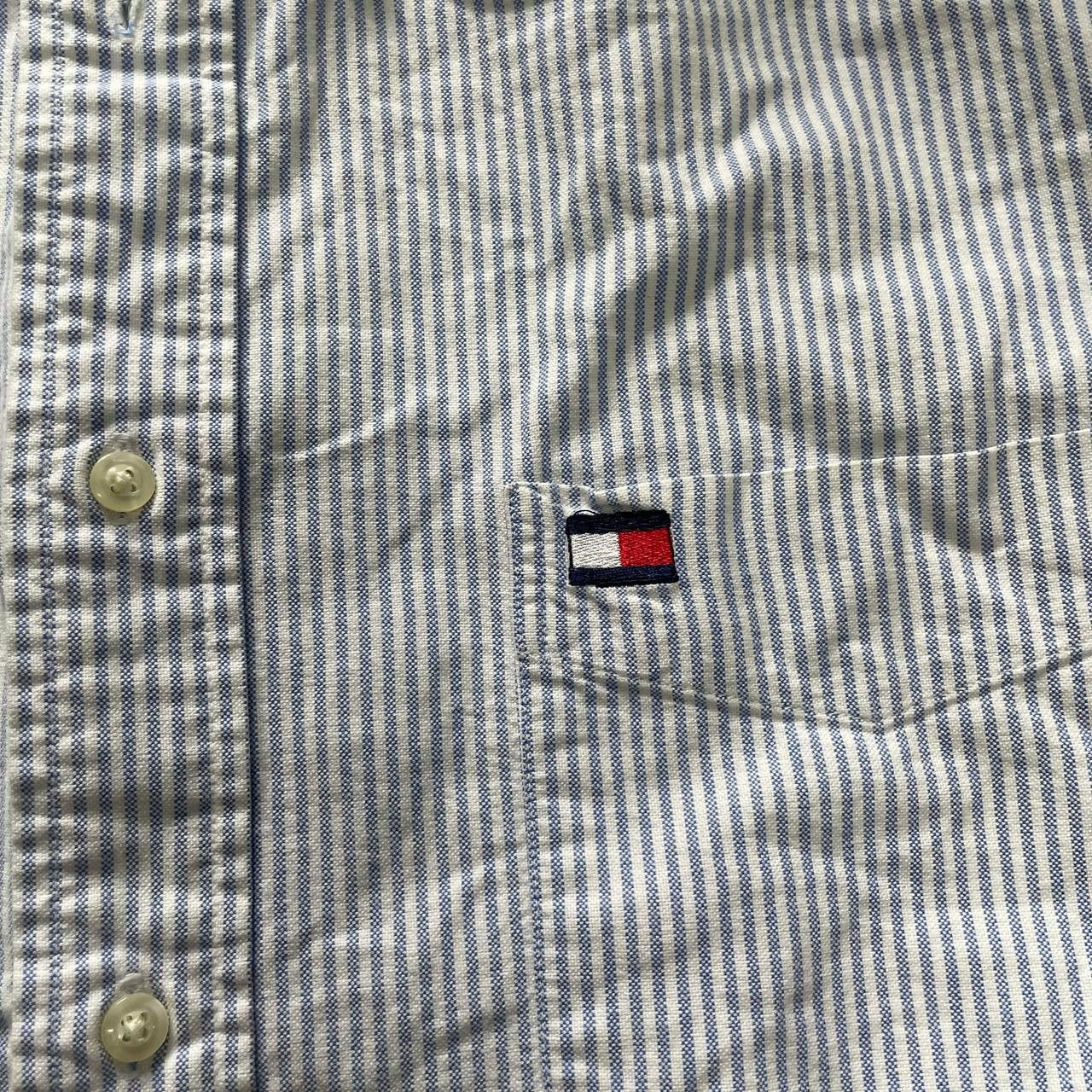 Tommy Hilfiger × Vintage VINTAGE 90S TOMMY HILFIGER BIG LOGO OVERSIZED STRIPES SHIRT Size US XL / EU 56 / 4 - 2 Thumbnail