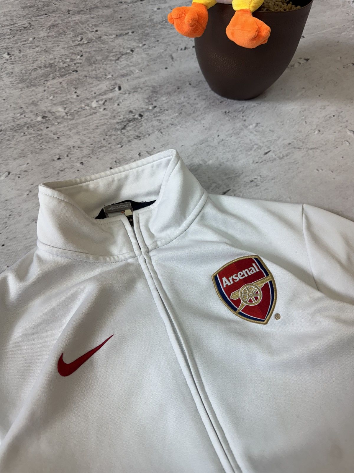 Nike × Vintage NIKE ARSENAL VINTAGE 00s y2K BAGGY ZIP HOODIE CENTER LOGO Size US L / EU 52-54 / 3 - 6 Thumbnail