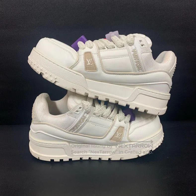 Louis Vuitton Louis Vuitton Trainer White Fat Ding Low Top Slippers Size US 6.5 / EU 39-40 - 3 Thumbnail