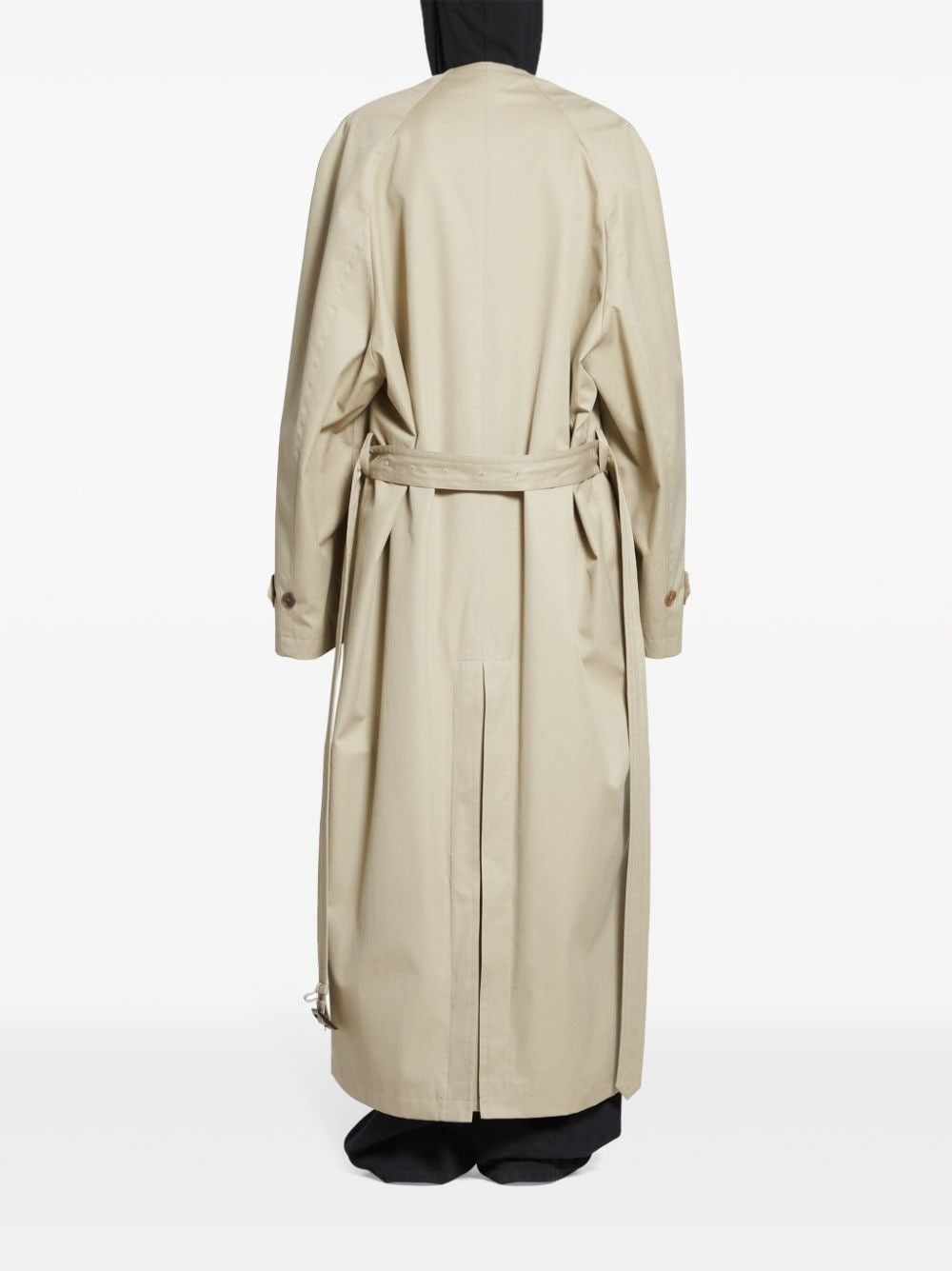 Balenciaga oc11z0825 Trench Lining Coat in Beige Size M / US 6-8 / IT 42-44 - 4 Thumbnail