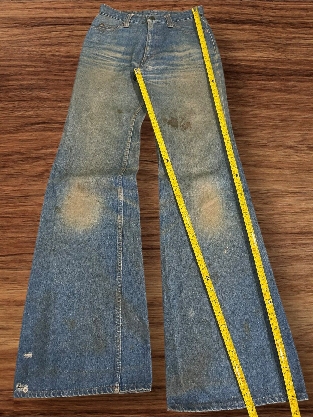 If Six Was Nine × Japanese Brand × Le Grande Bleu (L.G.B.) Vintage Japanese Brand Rusty Dirt Blue Washed Flare Jeans Size 26" / US 2 / IT 38 - 12 Thumbnail