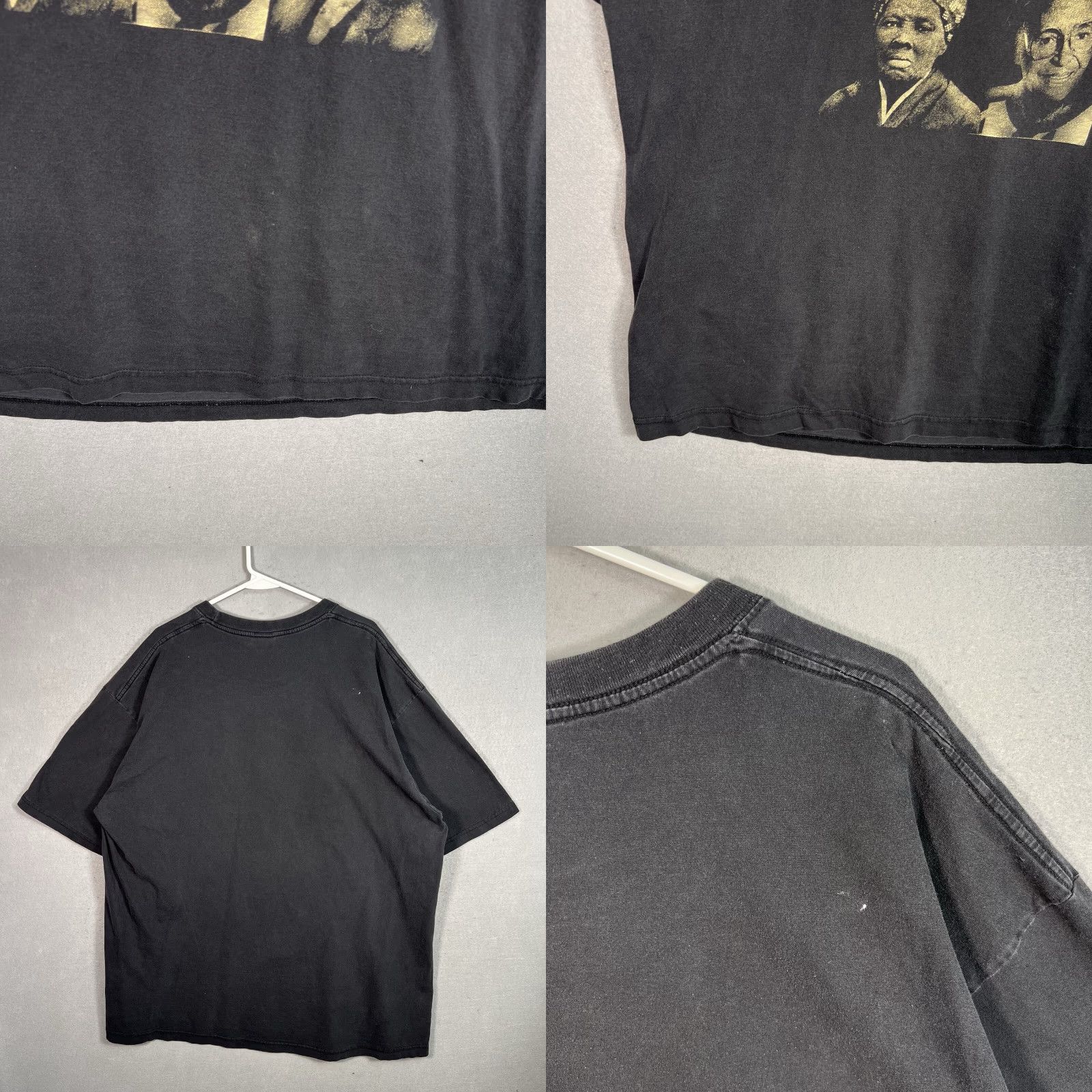 Vintage Phat Doc Black History Obama King Jr Malcolm X T Shirt Adult 4XL Black Mens Size US XXL / EU 58 / 5 - 8 Thumbnail