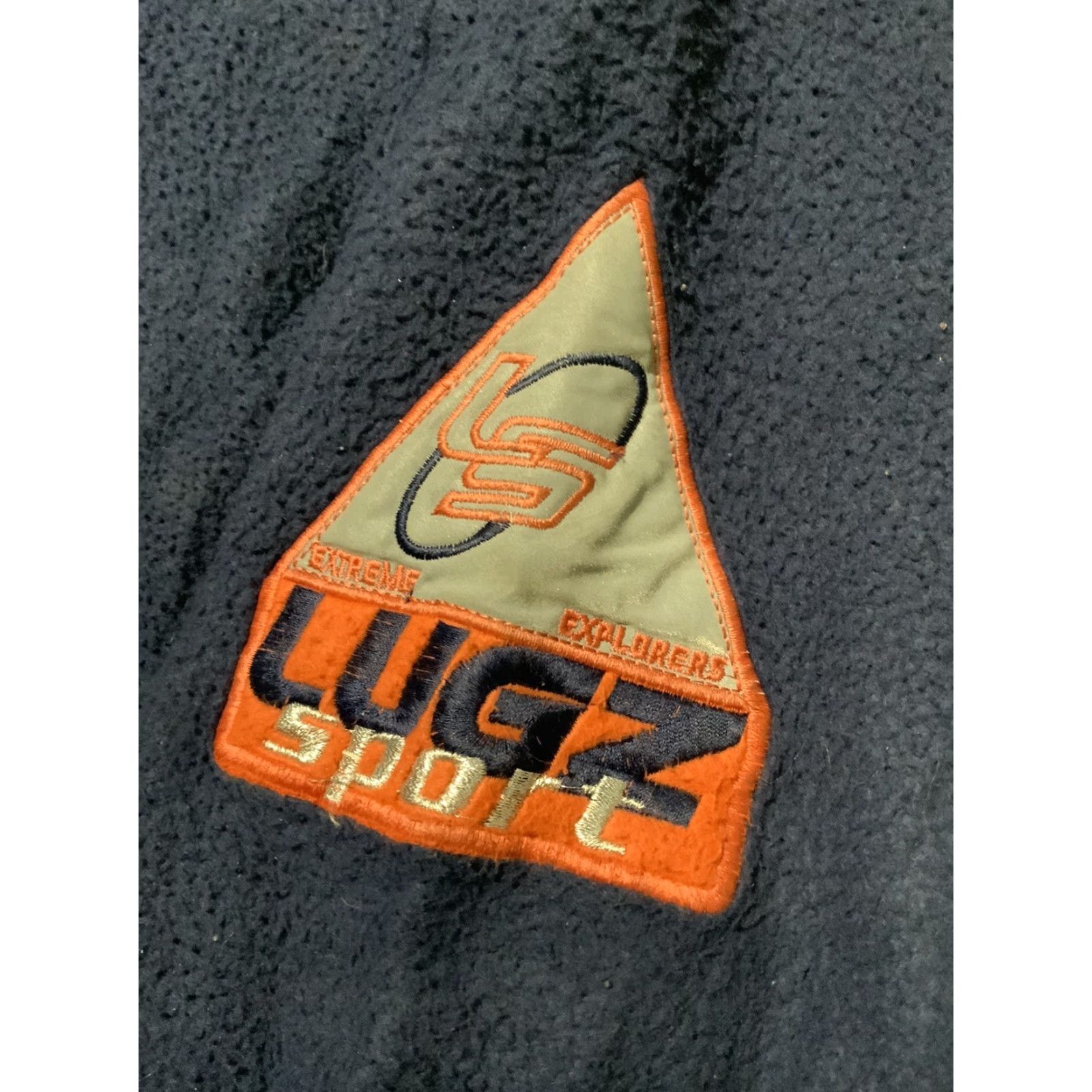 Lugz VINTAGE 90s Y2K Lugz Sport Extreme Explorers Triangle Fleece 1/4 Zip Jacket XL Blue Mens Size US XL / EU 56 / 4 - 5 Thumbnail