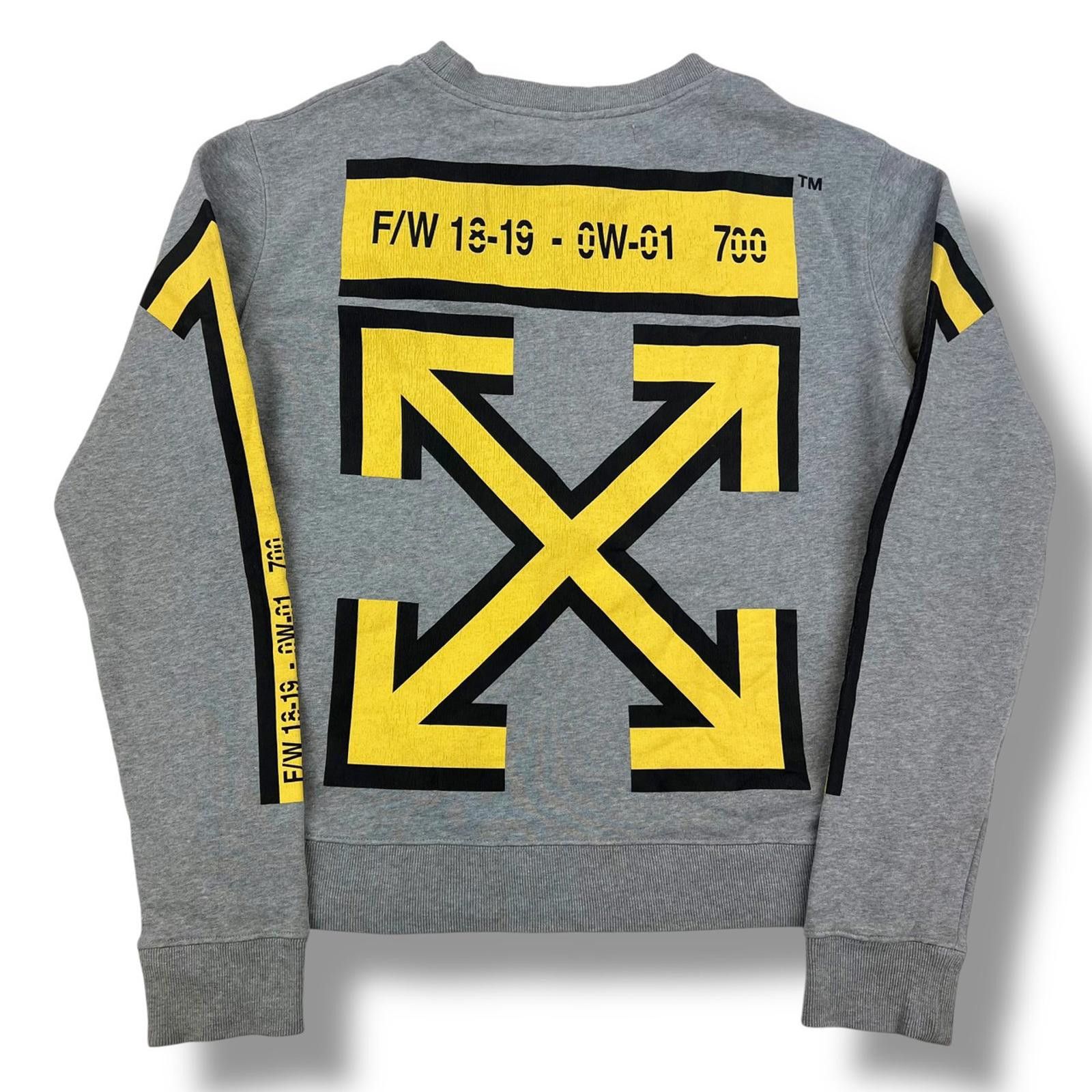 Off-White Off-White Yellow Arrows Grey Sweatshirt Size US M / EU 48-50 / 2 - 2 Thumbnail