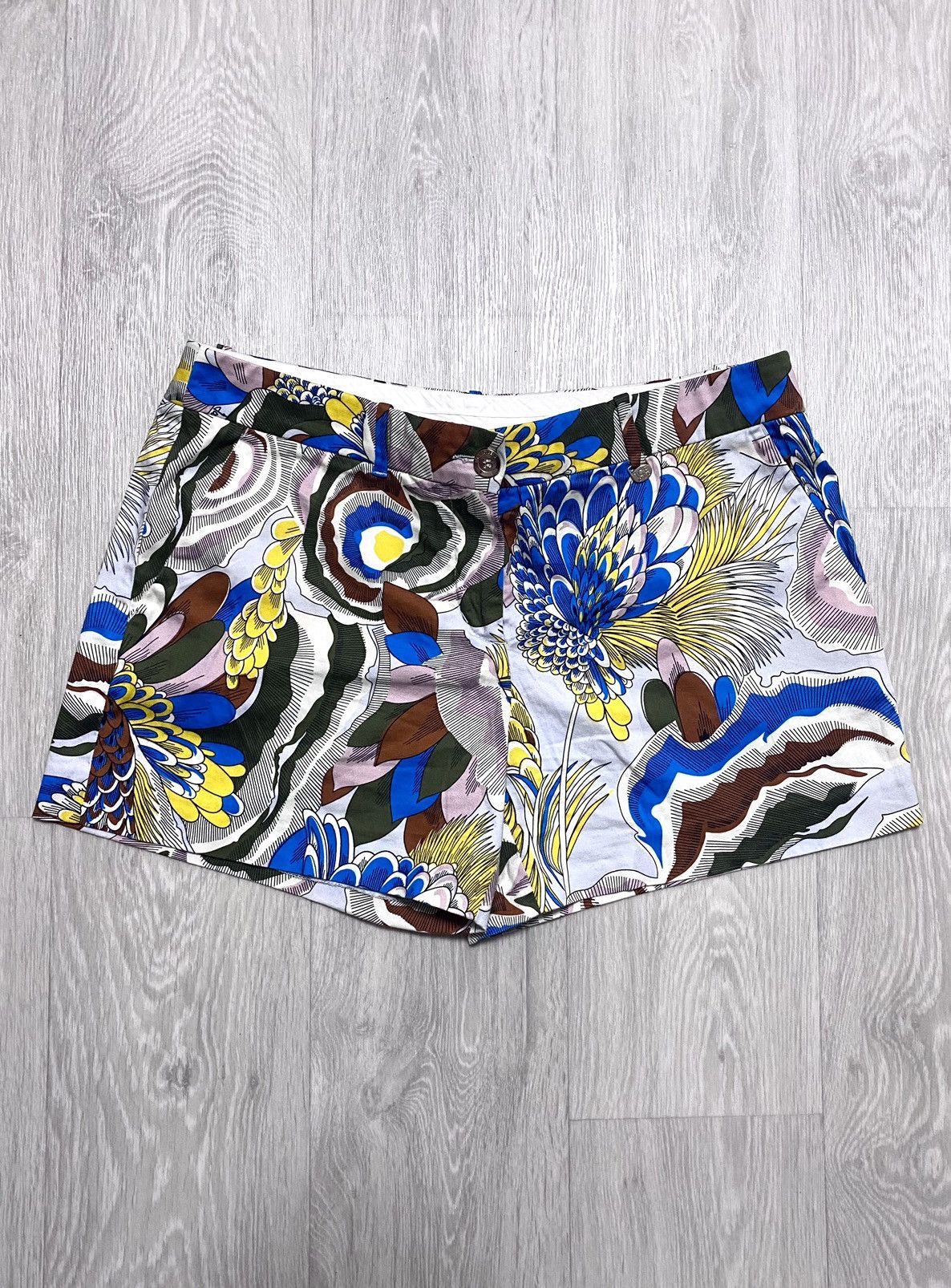 Iceberg Women’s Iceberg Full Print Floral Flower Cotton Shorts Size 28" / US 6 / IT 42 - 2 Thumbnail