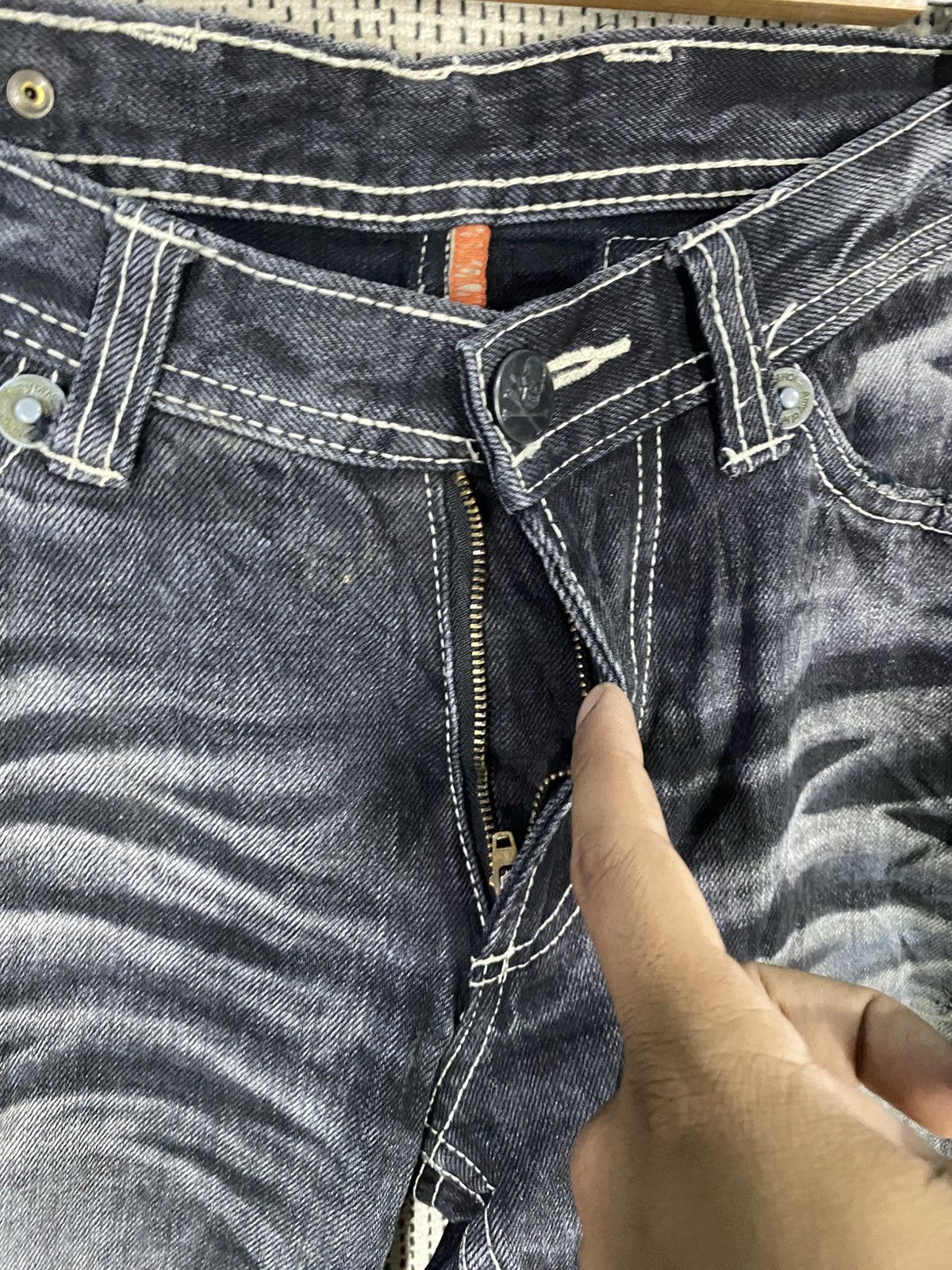 If Six Was Nine Army of no! Collection 2008/09 punk denim distressed Size US 32 / EU 48 - 14 Thumbnail