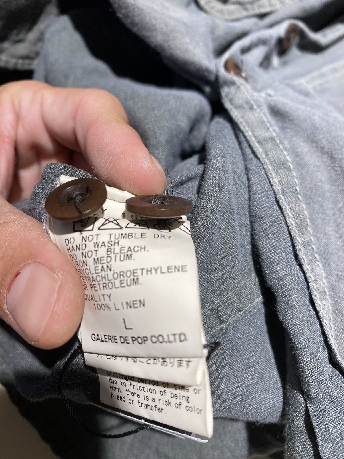Japanese Brand × Sage De Cret Sage de cret Military Linen Shirt Size L Size US L / EU 52-54 / 3 - 6 Thumbnail