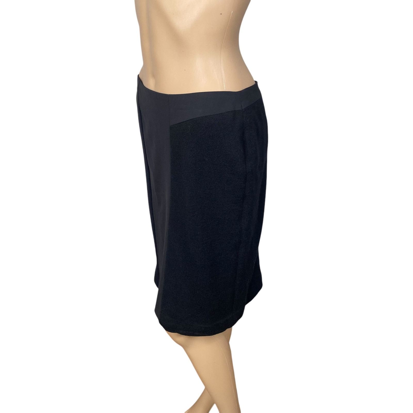 Hugo Boss Hugo Boss Valbone Black Mixed Classic Pencil Skirt SZ 6 Size 28" / US 6 / IT 42 - 3 Thumbnail
