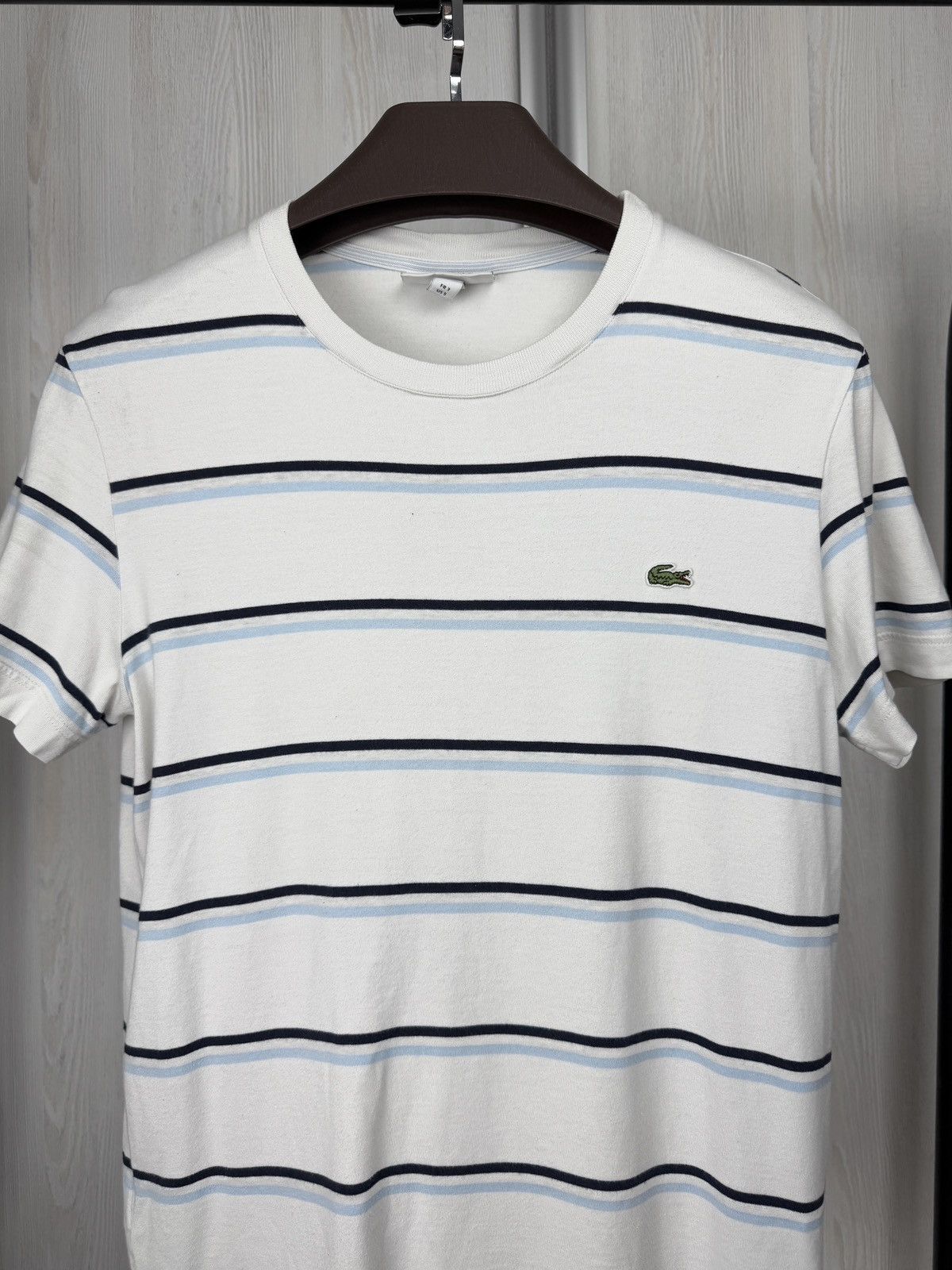 Lacoste Lacoste white striped cotton linen tee shirt size S Size US S / EU 44-46 / 1 - 3 Thumbnail