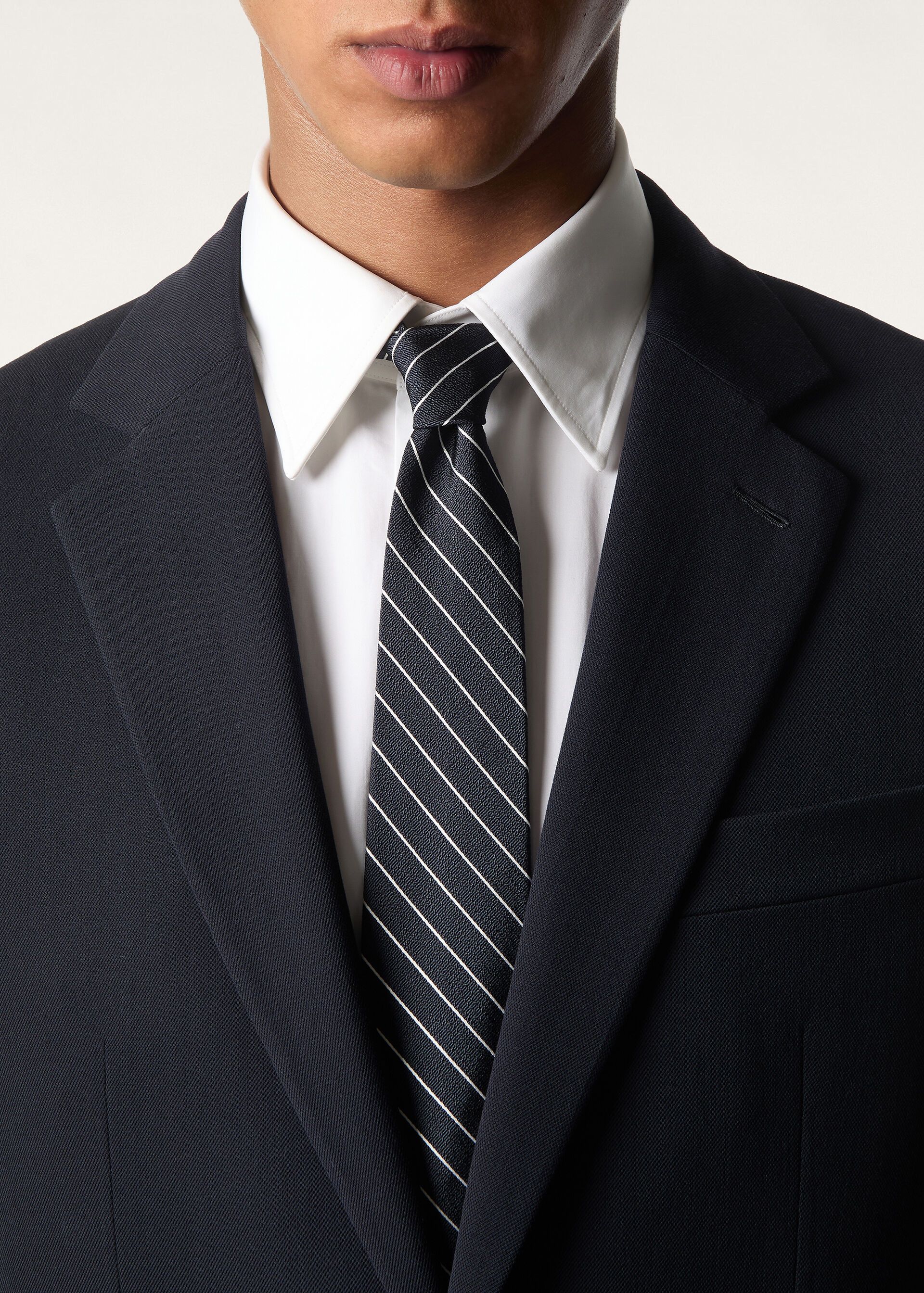 Loro Piana os11x0426 FAQ9151 Size: OS / Yale Tie in Blue Navy Size ONE SIZE - 3 Thumbnail