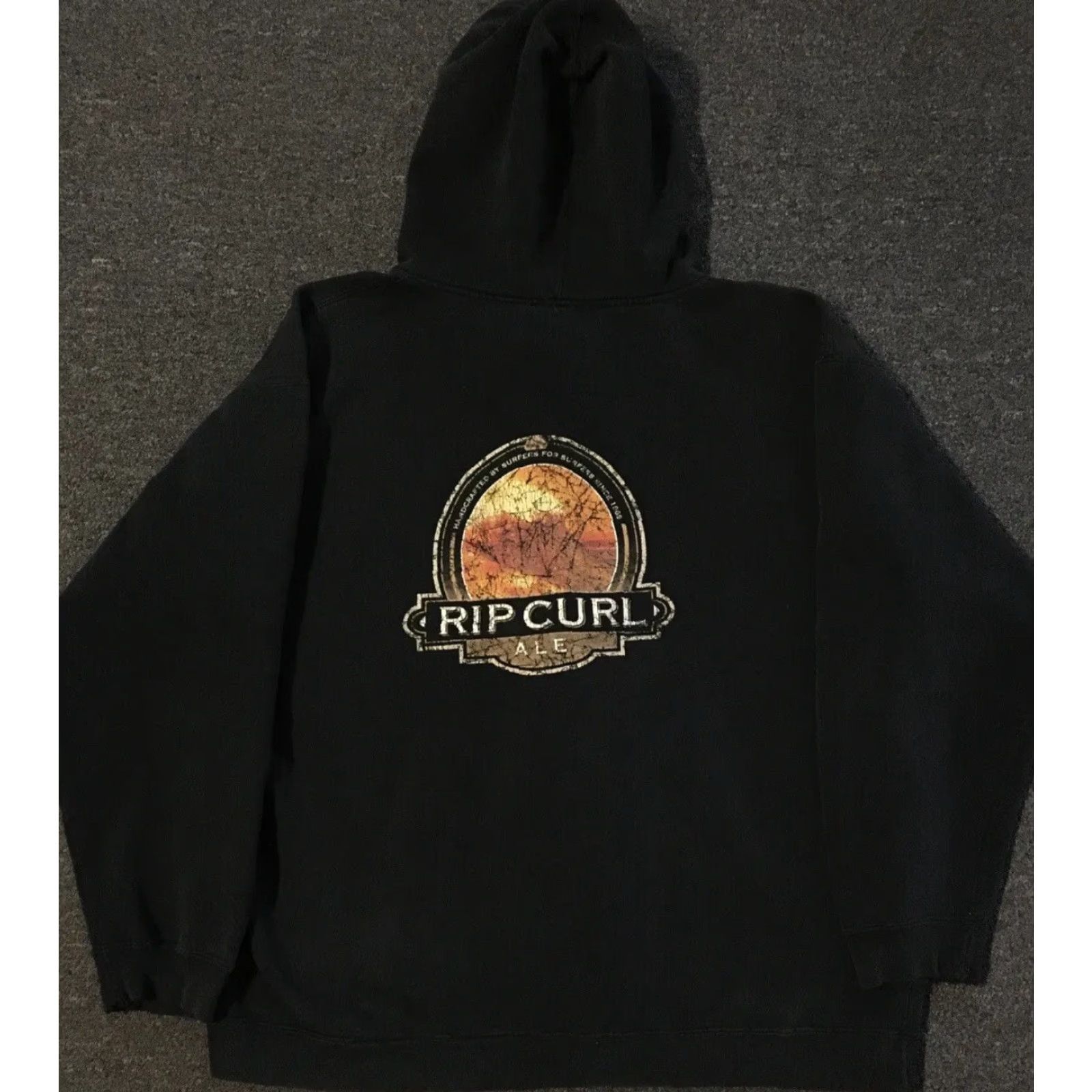 Quiksilver Vtg Rip Curl Faded Distress Zip Hoodie L Surf Skate Grunge OP Billabong 90s Y2K Hoodie Mens Black Regular Size L Sweatshirt Size US L / EU 52-54 / 3 - 2 Thumbnail
