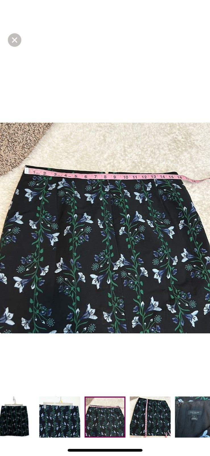 Ann Taylor Ann Taylor floral embroidered skirt size 8 Size 30" / US 8 / IT 44 - 3 Thumbnail