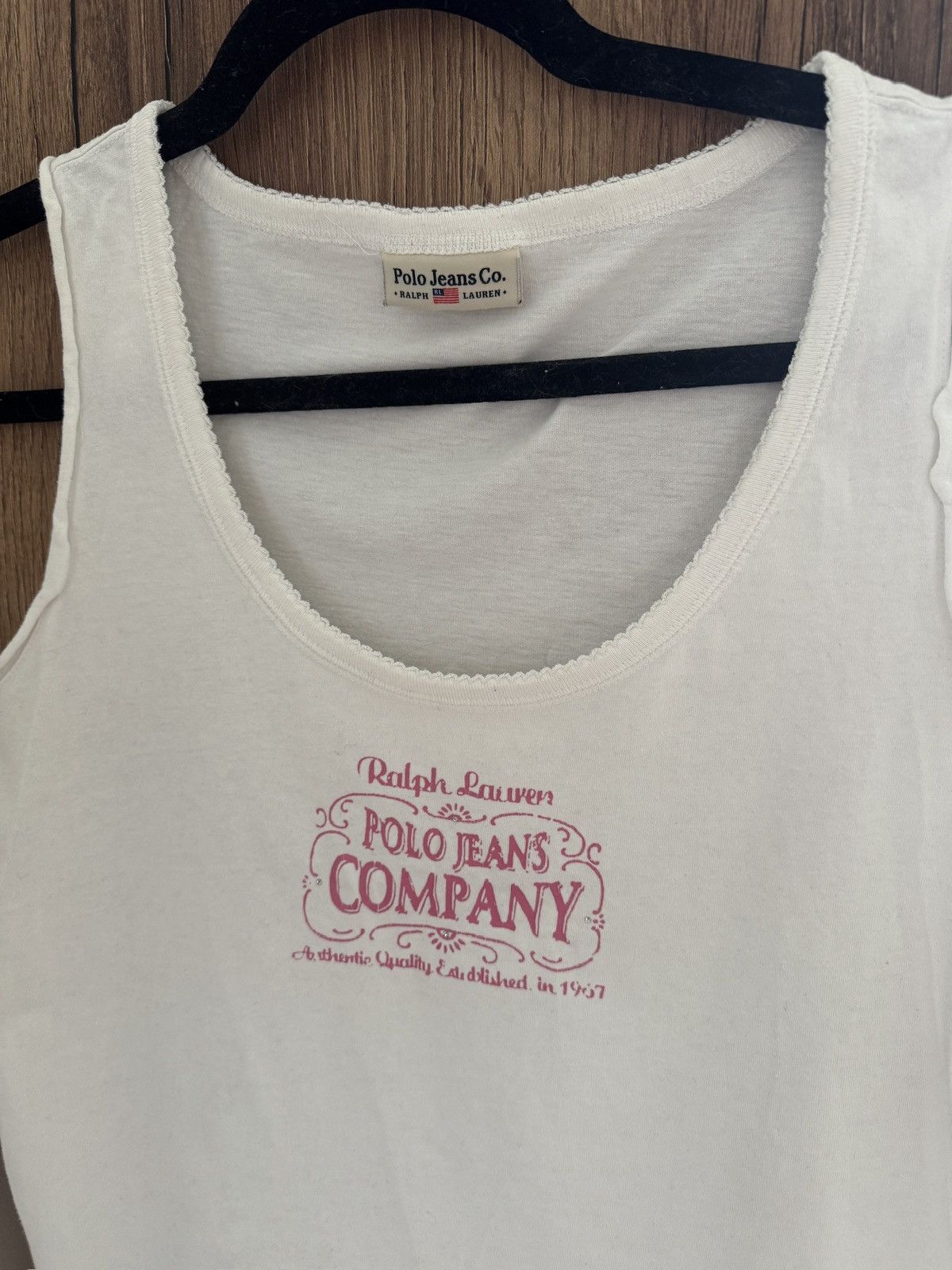 Polo Ralph Lauren Ralph Lauren Polo Jeans Co. White Tank Top Size M / US 6-8 / IT 42-44 - 3 Thumbnail