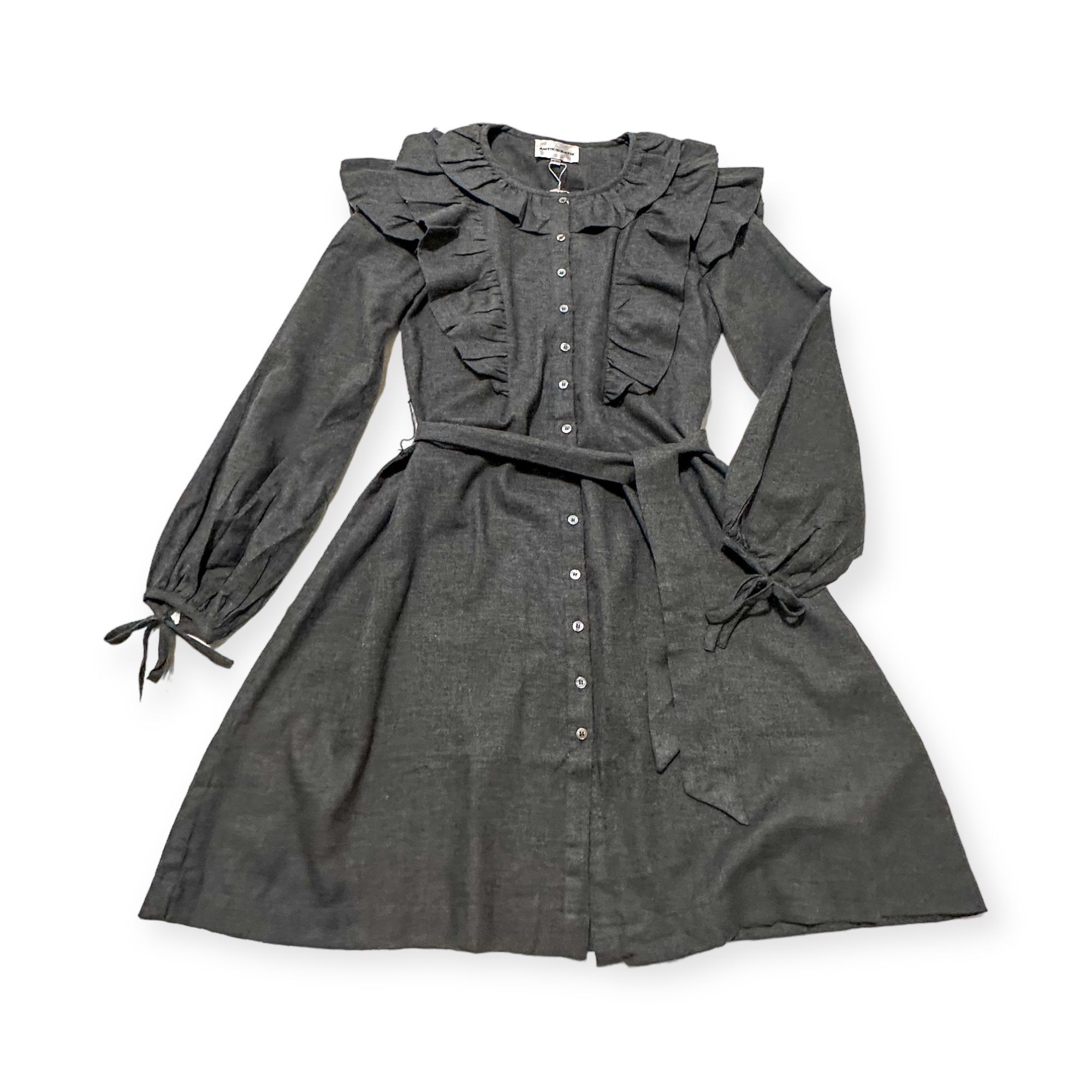 Antik Batik NWT Antik Batik Lova Belted Ruffled Cotton-flannel Mini Dres Size M / US 6-8 / IT 42-44 - 4 Thumbnail