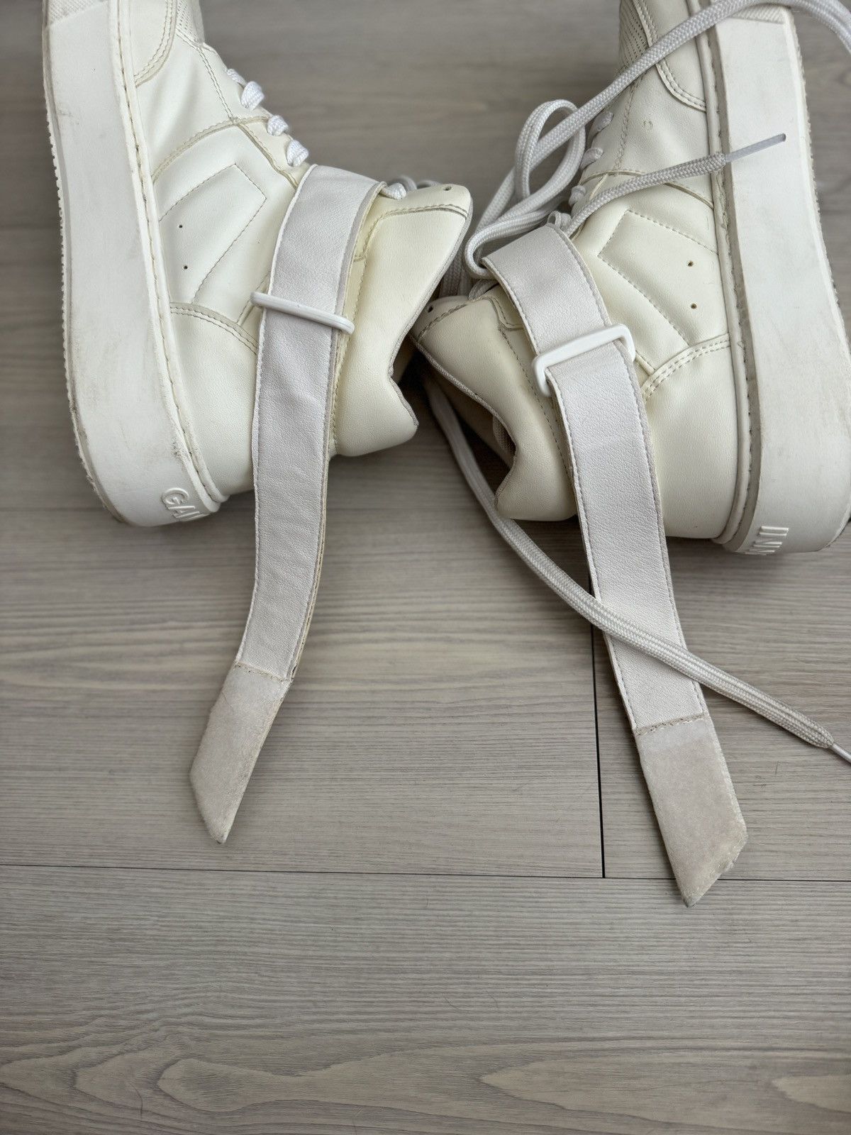 Ganni GANNI White Sporty Mix High-Too Sneakers EU 39 Size US 9 / IT 39 - 8 Thumbnail