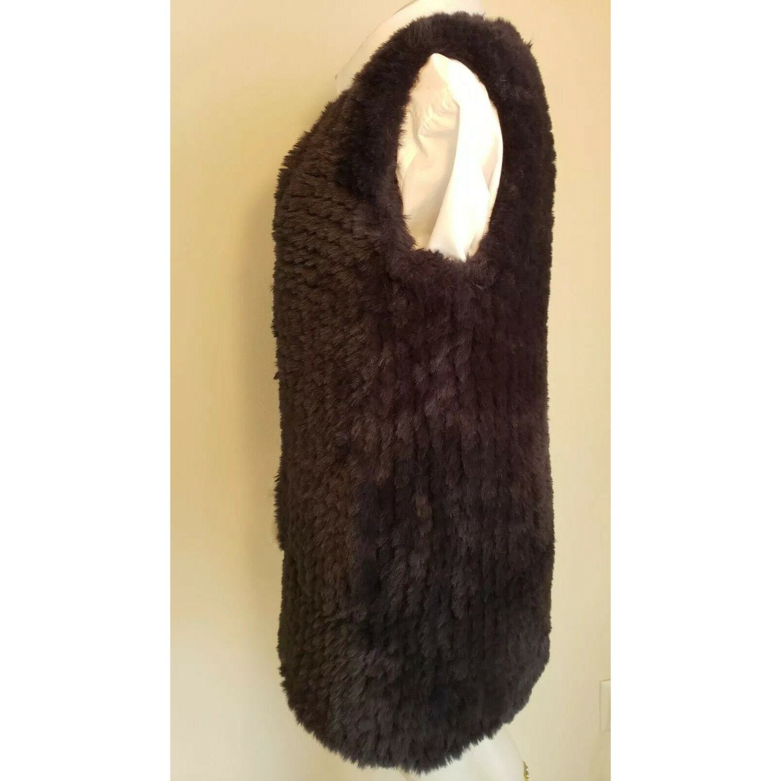 Other Love Token Faux Fur Vest Womens S Indigo Blue Sleeveless Jac Size S / US 4 / IT 40 - 7 Thumbnail