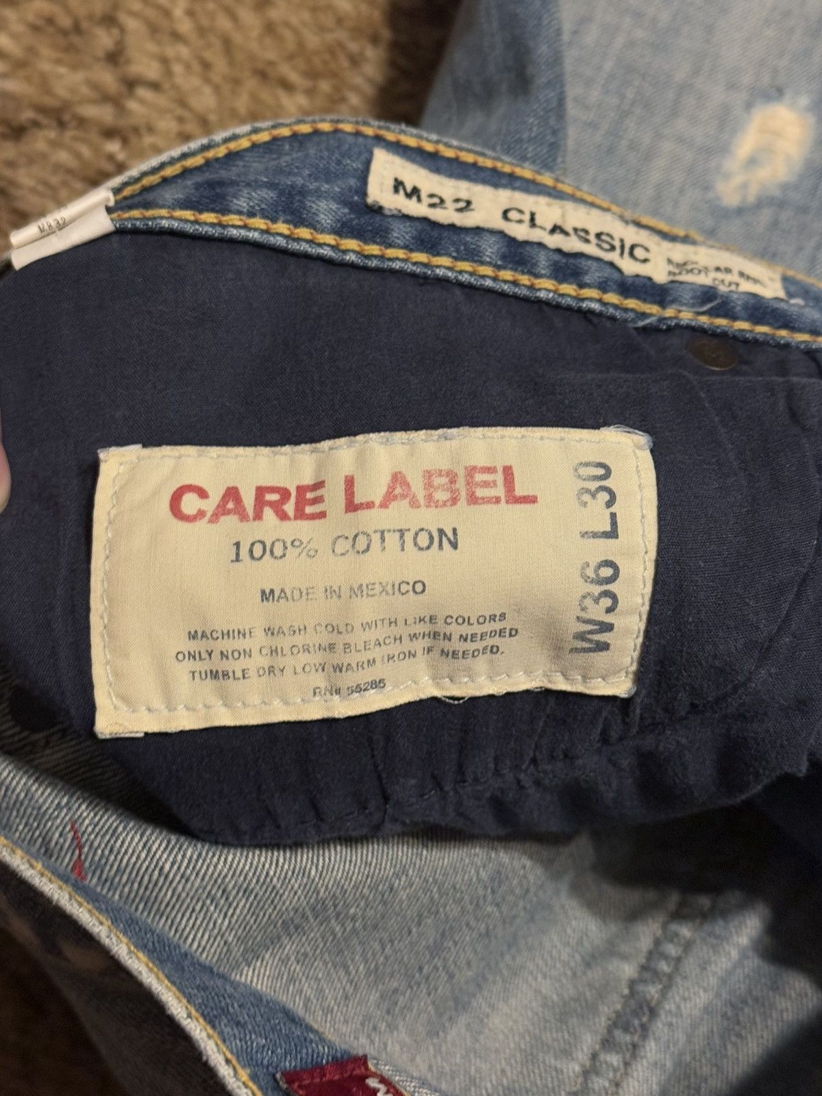 X2 X2 Baggy Distressed Bootcut Jeans Lightwash Blue 36 x 30 Size US 36 / EU 52 - 8 Thumbnail