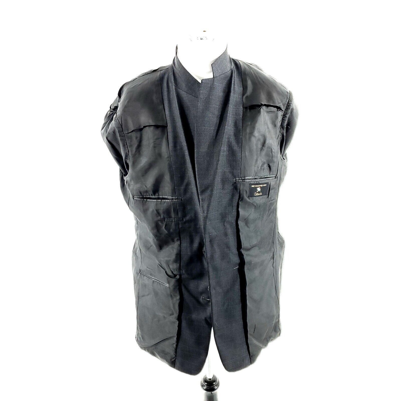 Hart Schaffner Marx Hart Schaffner Marx Wool 2 Button 2 Piece Suit 40R Gray Chec Size 40R - 10 Thumbnail