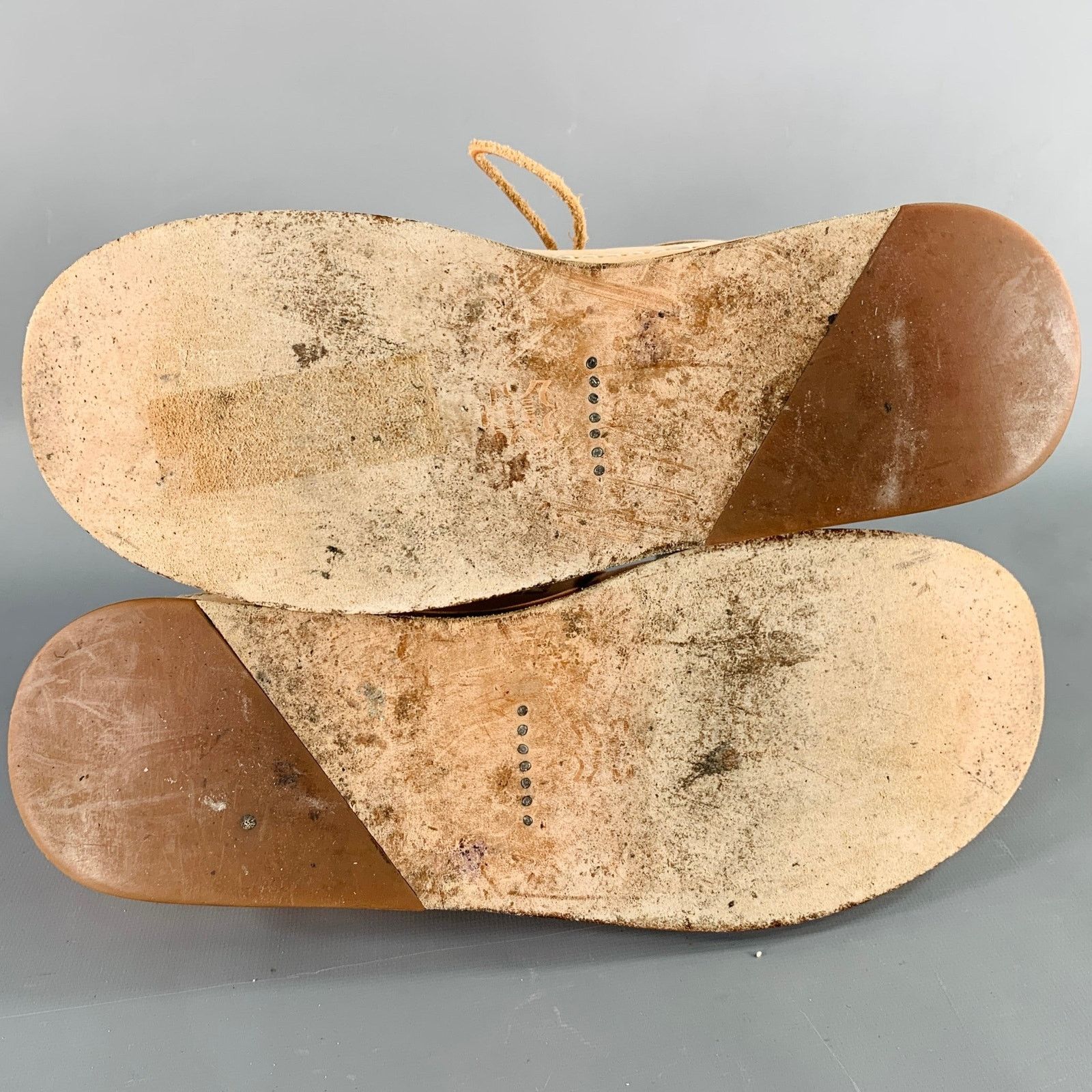 Hender Scheme Size 12 MIP-12 Beige Natural Leather Lace-Up Sneakers Size US 12 / EU 45 - 6 Thumbnail