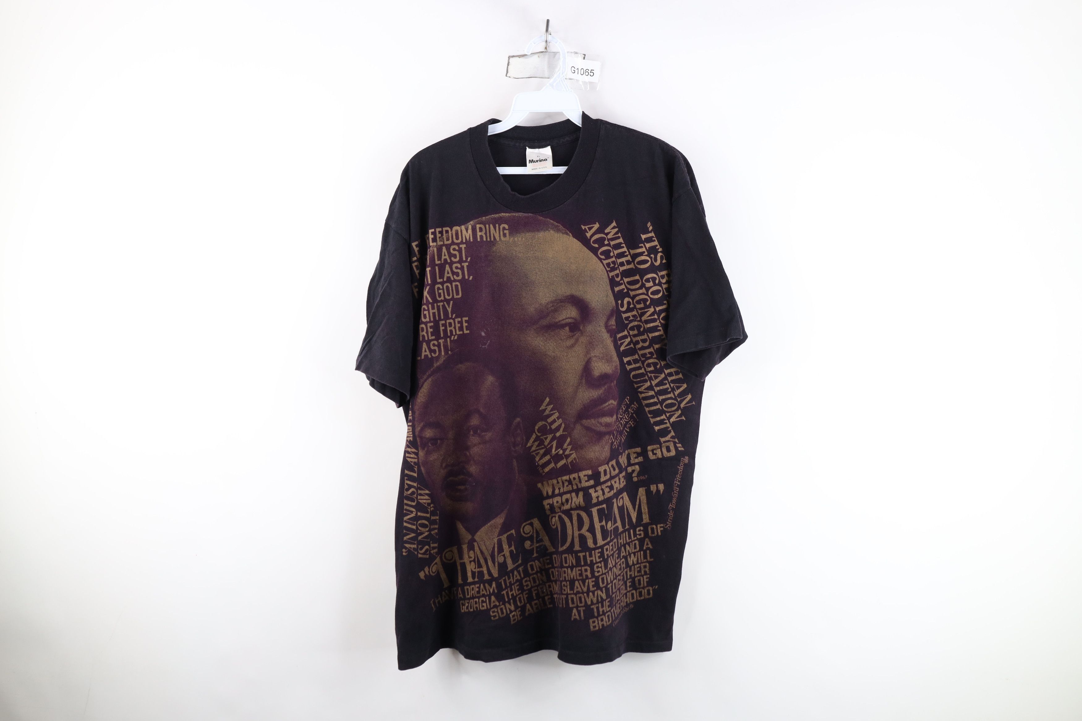 Vintage Vintage 90s Martin Luther King Jr All Over Print T-Shirt Size US XL / EU 56 / 4 - 1 Thumbnail