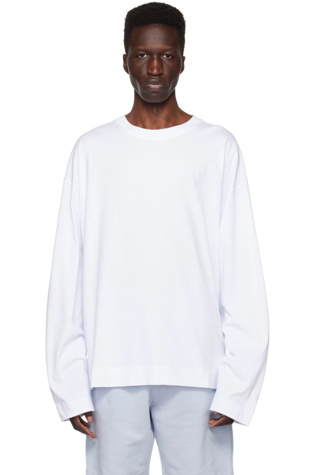 Dries Van Noten White Crewneck Long Sleeve T-Shirt Size US S / EU 44-46 / 1 - 3 Thumbnail