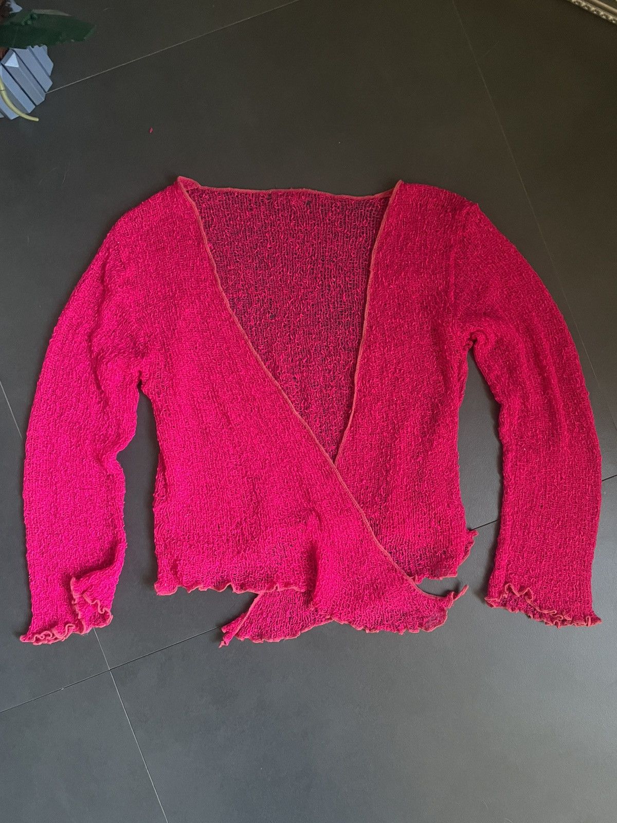 Hysteric Glamour × If Six Was Nine Vintage Japanese Issey Miyake style Mesh Cardigan Abstractio Size M / US 6-8 / IT 42-44 - 8 Thumbnail