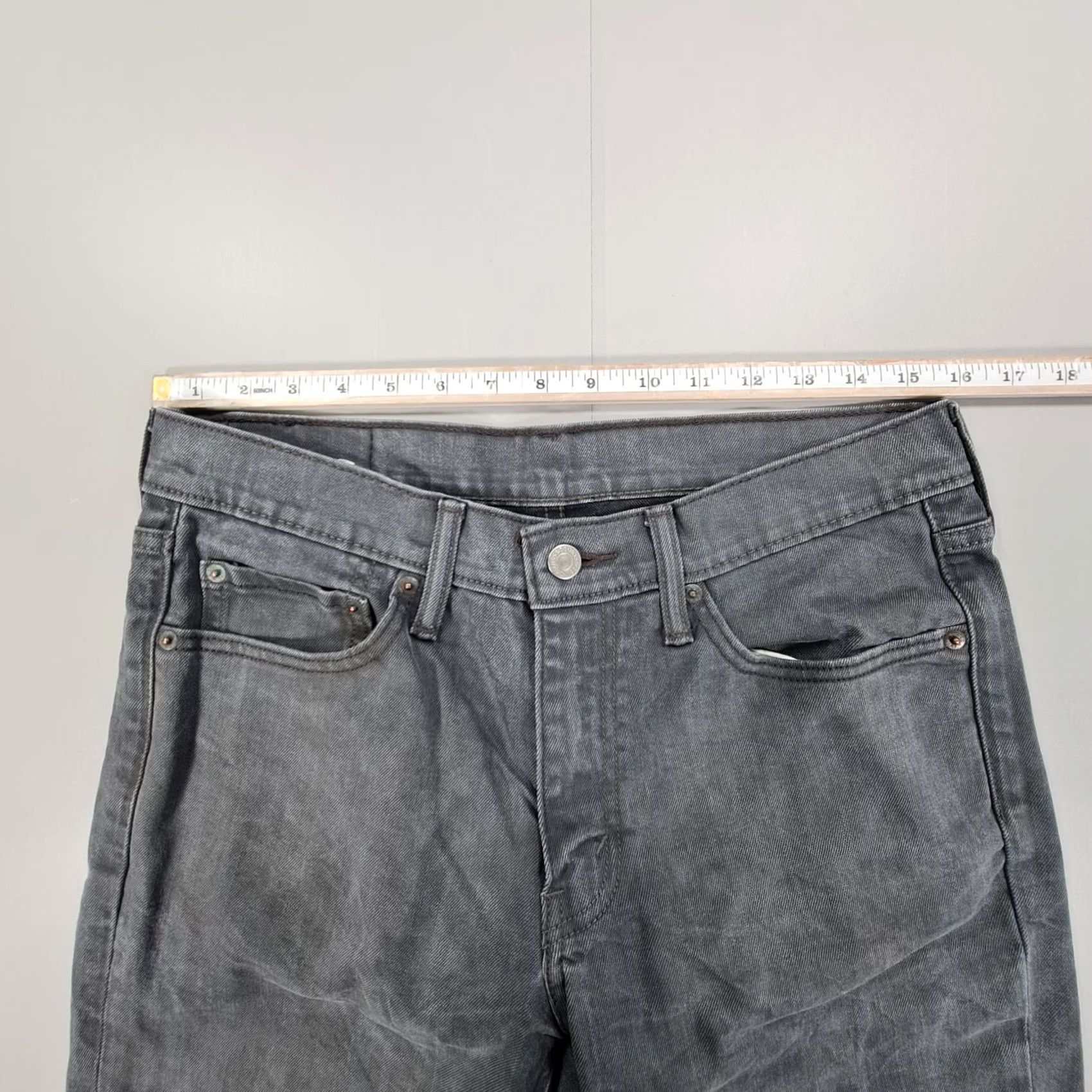 Levi's Levi's 541 Jeans Mens Athletic Straight Leg Stretch Denim W31 L32 Grey Blue 5-Pocket Belt Loops Cotton Elastane Regular Fit Vintage No Size US 31 - 4 Thumbnail