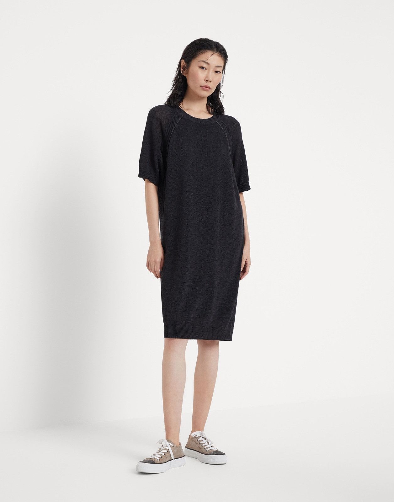 Brunello Cucinelli o1la1rc1a0425 Dress in Black Size XL / US 12-14 / IT 48-50 - 1 Thumbnail
