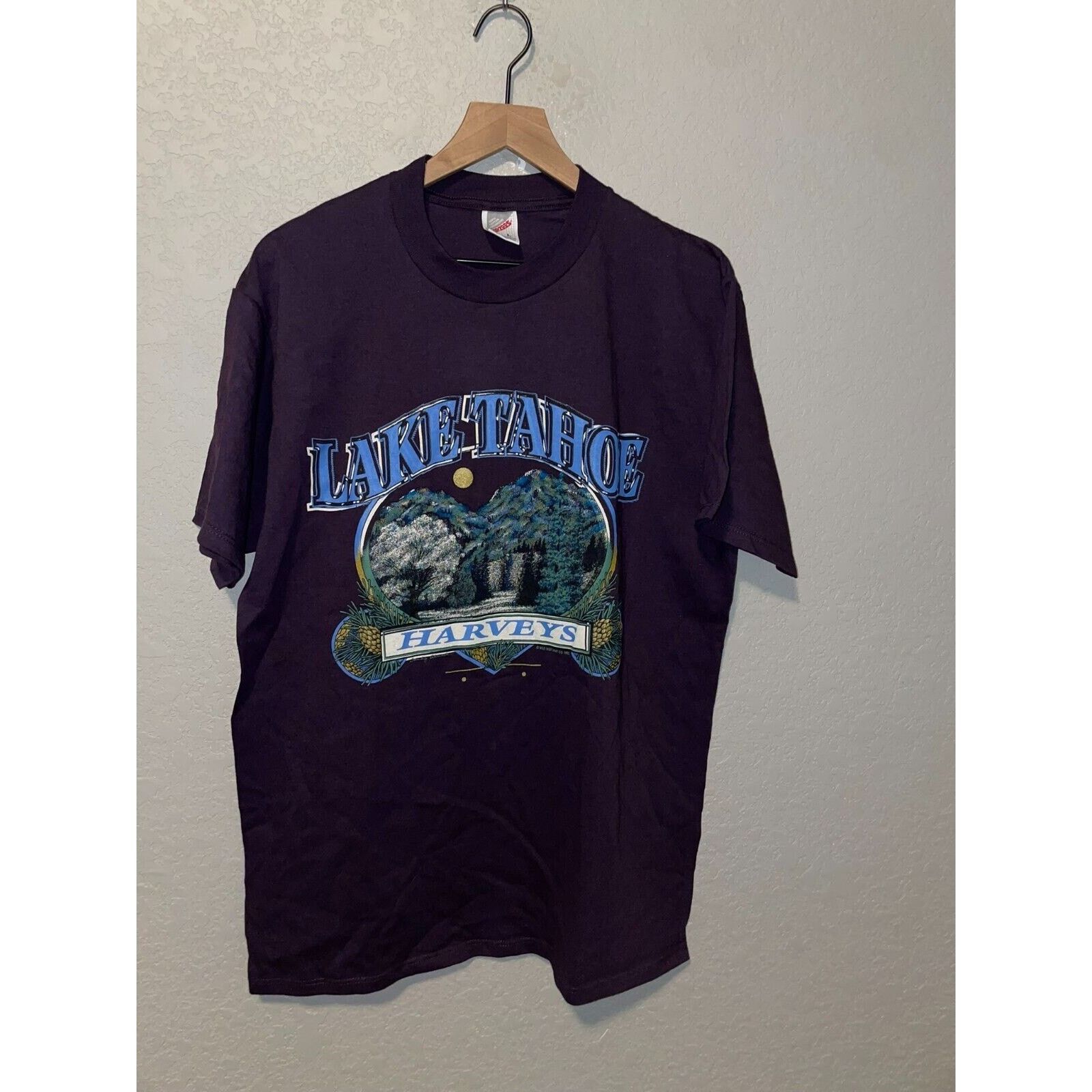 Jerzees Vintage Lake Tahoe Shirt Harveys Tee USA 90s Graphic Large Size US L / EU 52-54 / 3 - 9 Thumbnail